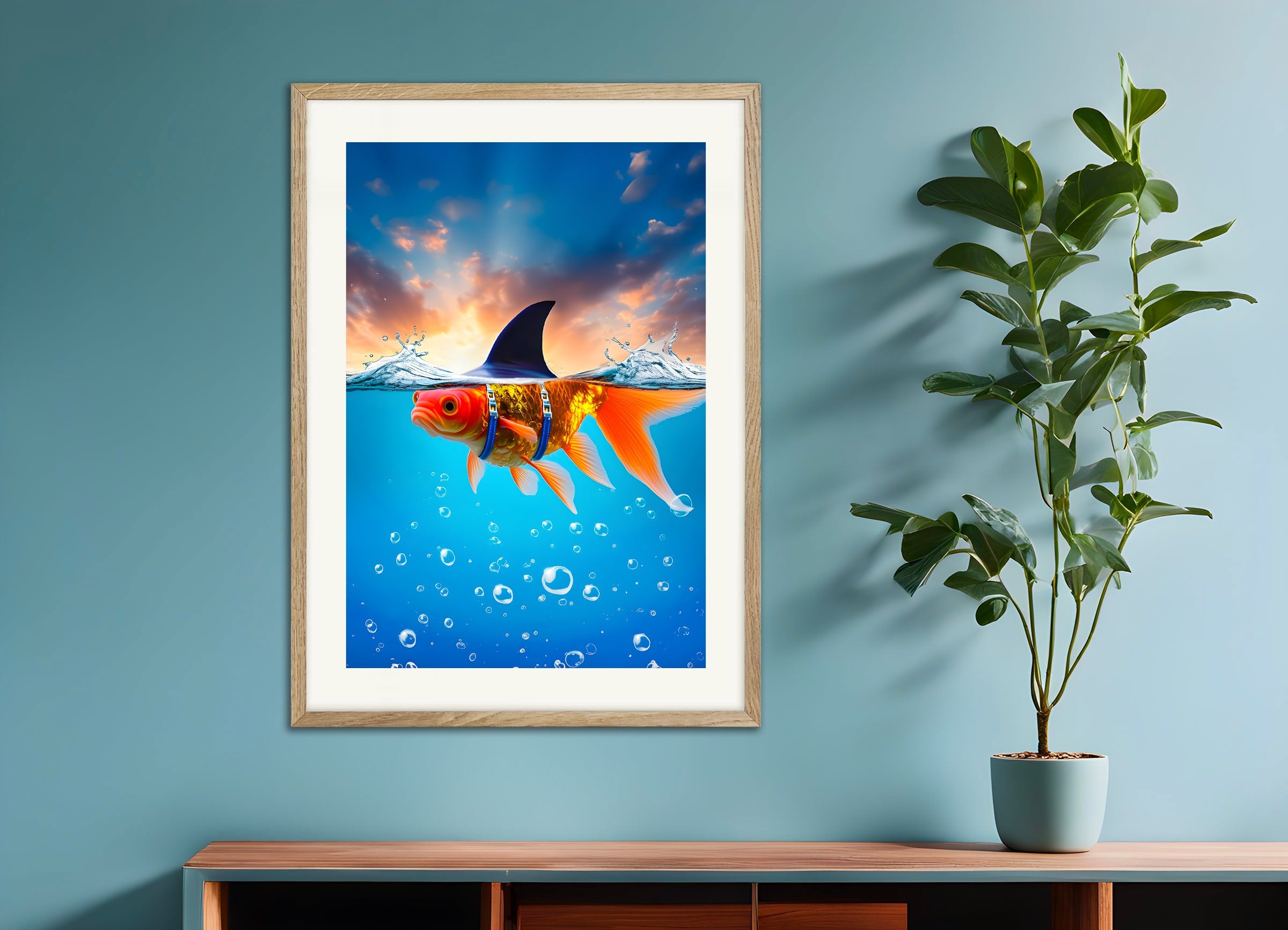 木製フレーム付きポスター:マインドセットがすべてです