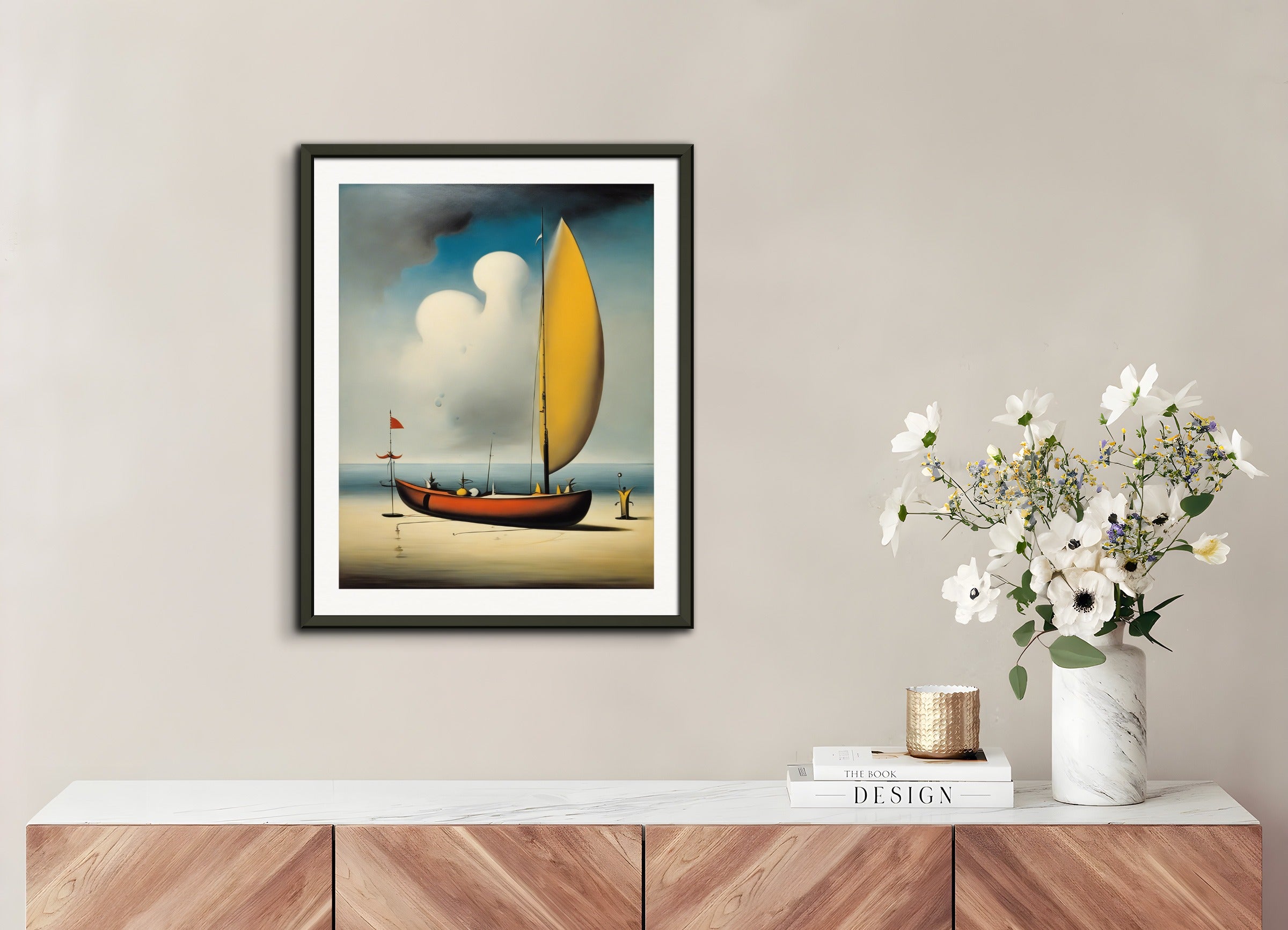 金属フレームのポスター:イヴ・タンギ、null