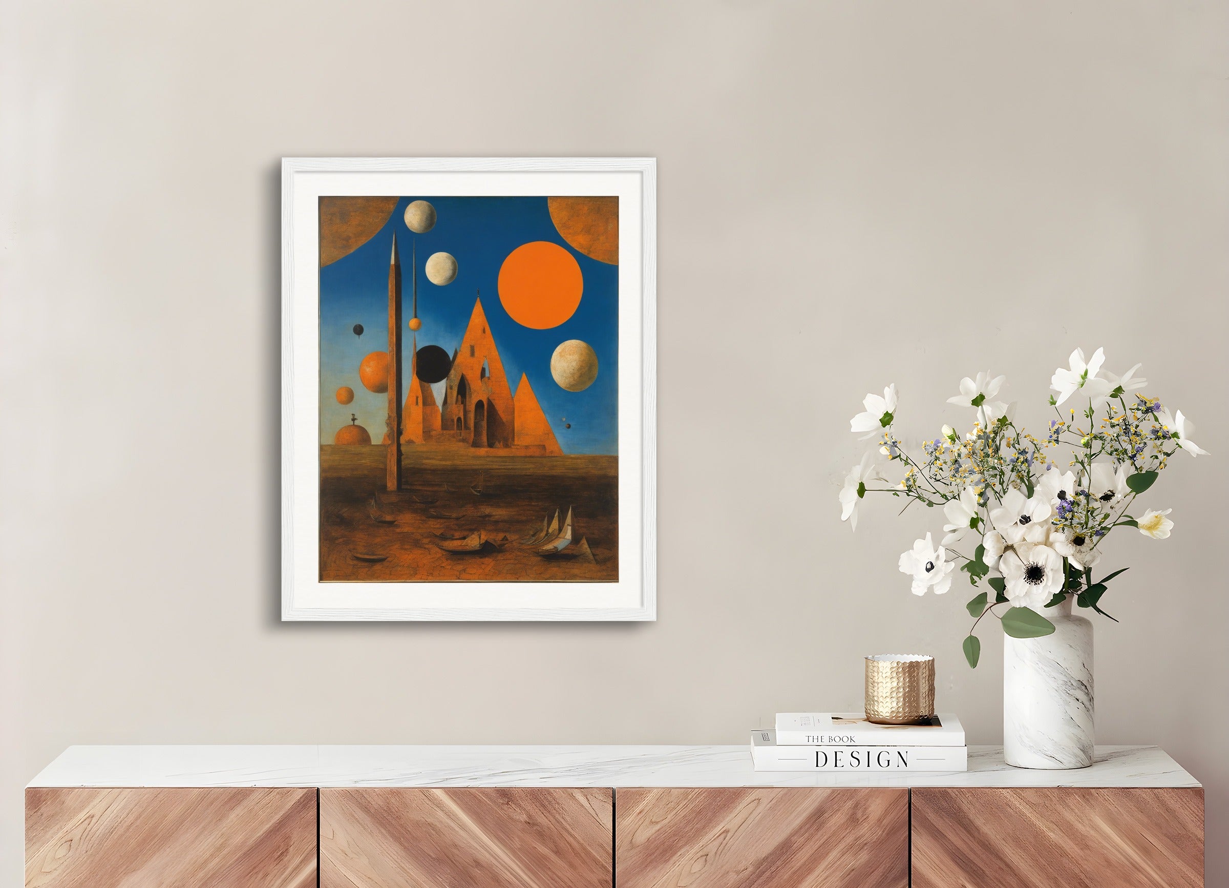 木製フレーム付きポスター: ,