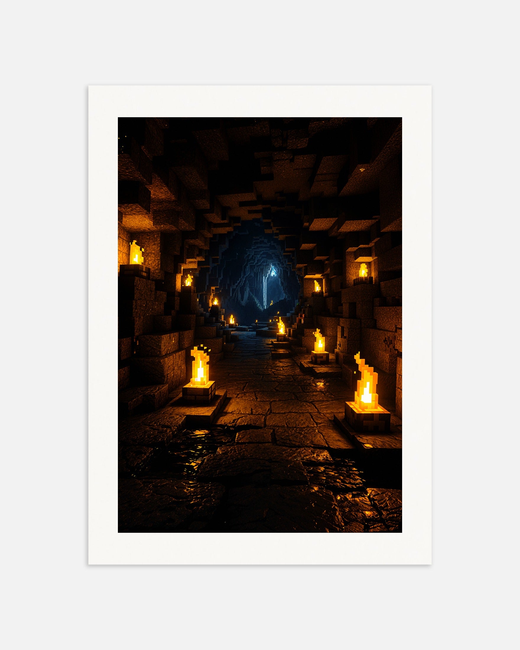 ポスター:マインクラフト、神秘的な洞窟、なし