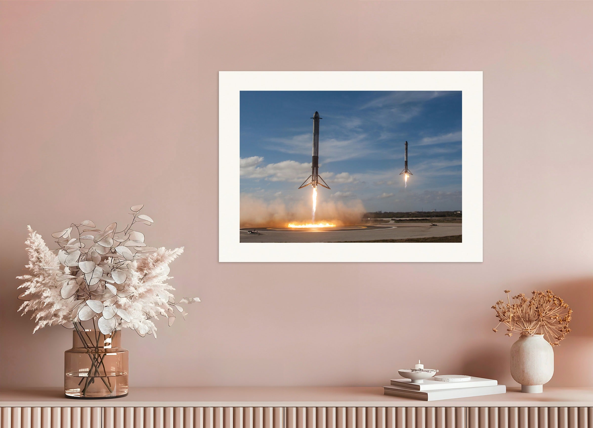 ポスター:SpaceX、2機のロケット着陸、なし