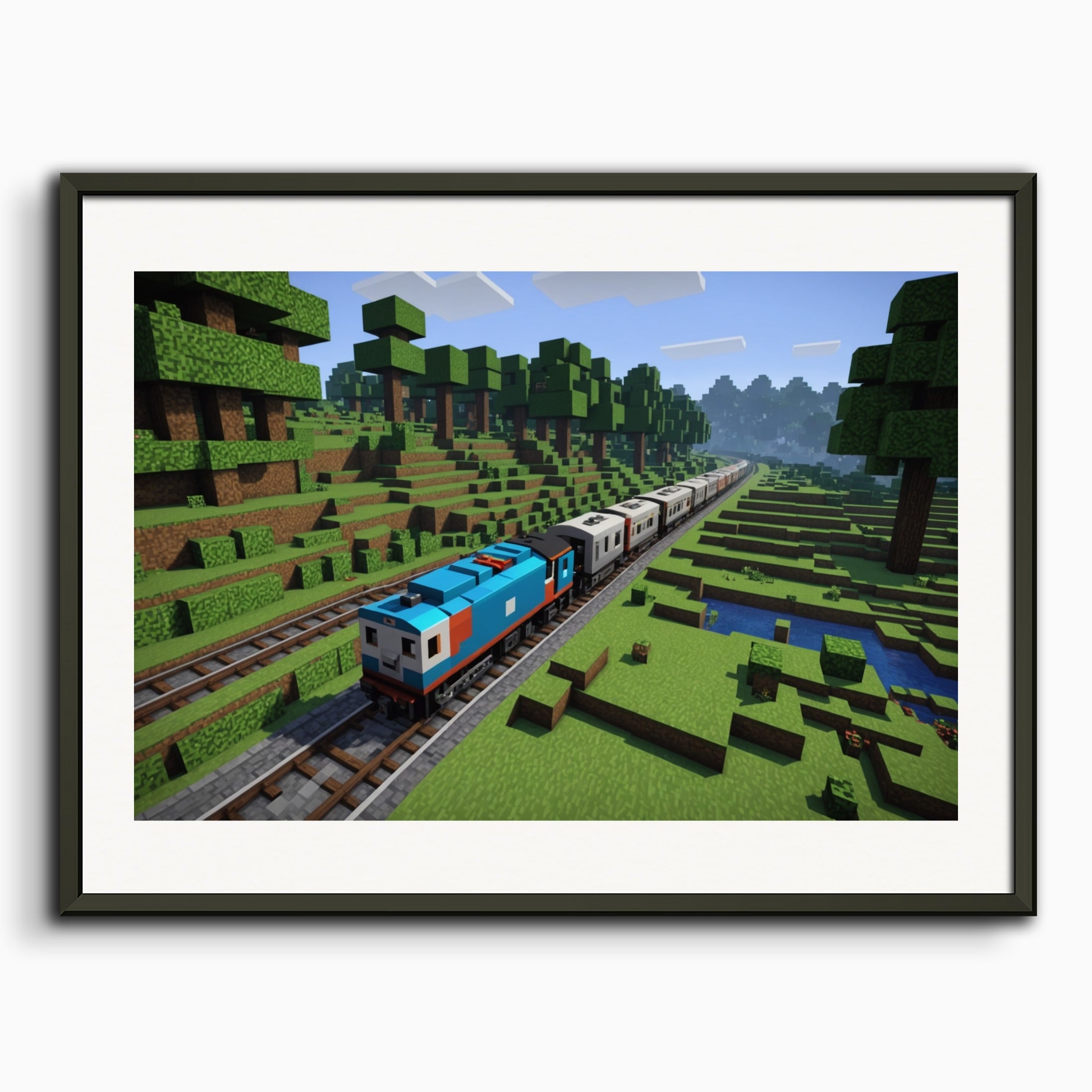 ポスター:マインクラフト、列車