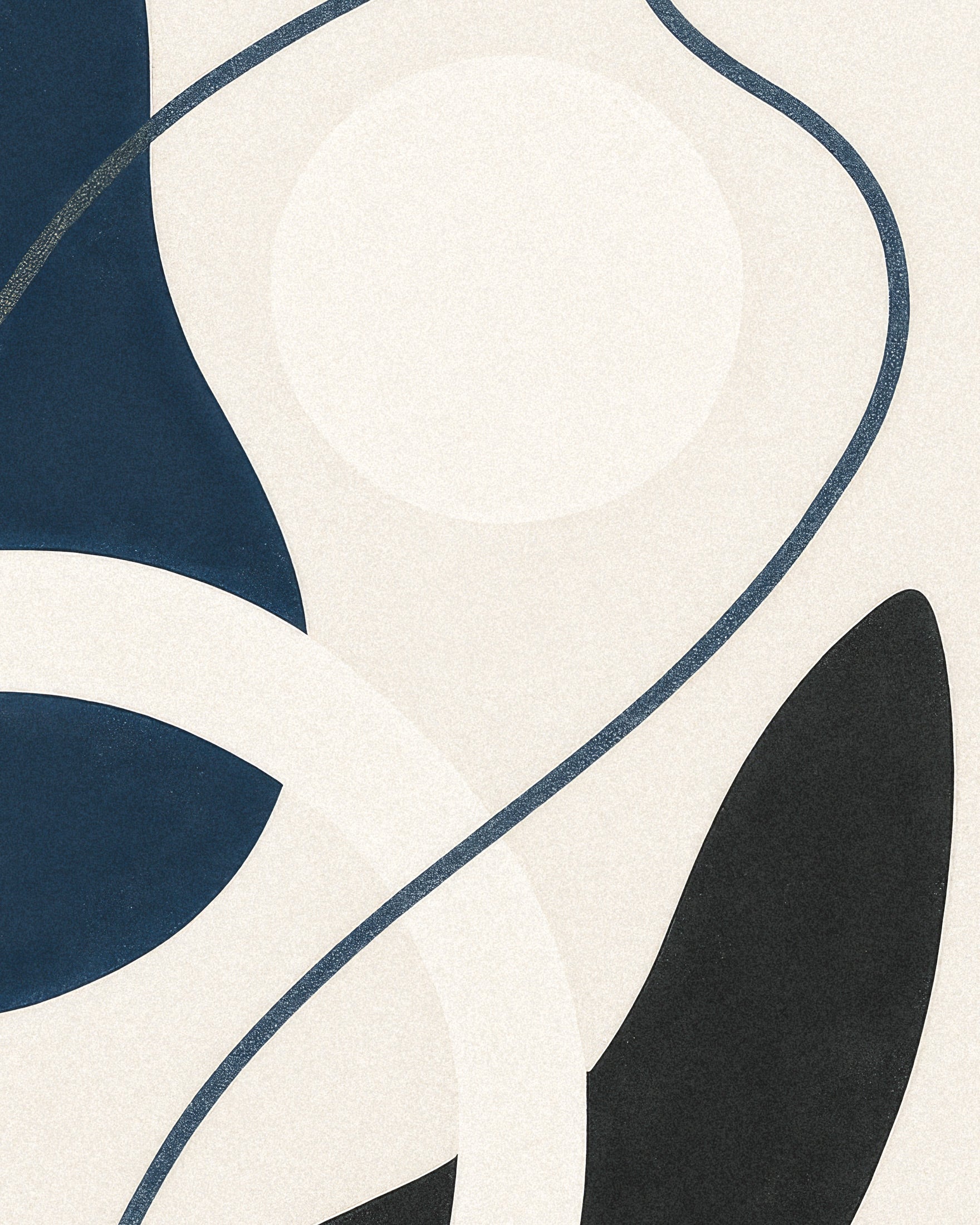 インフレクションズ 04 – 曲線とコントラストの抽象プリント