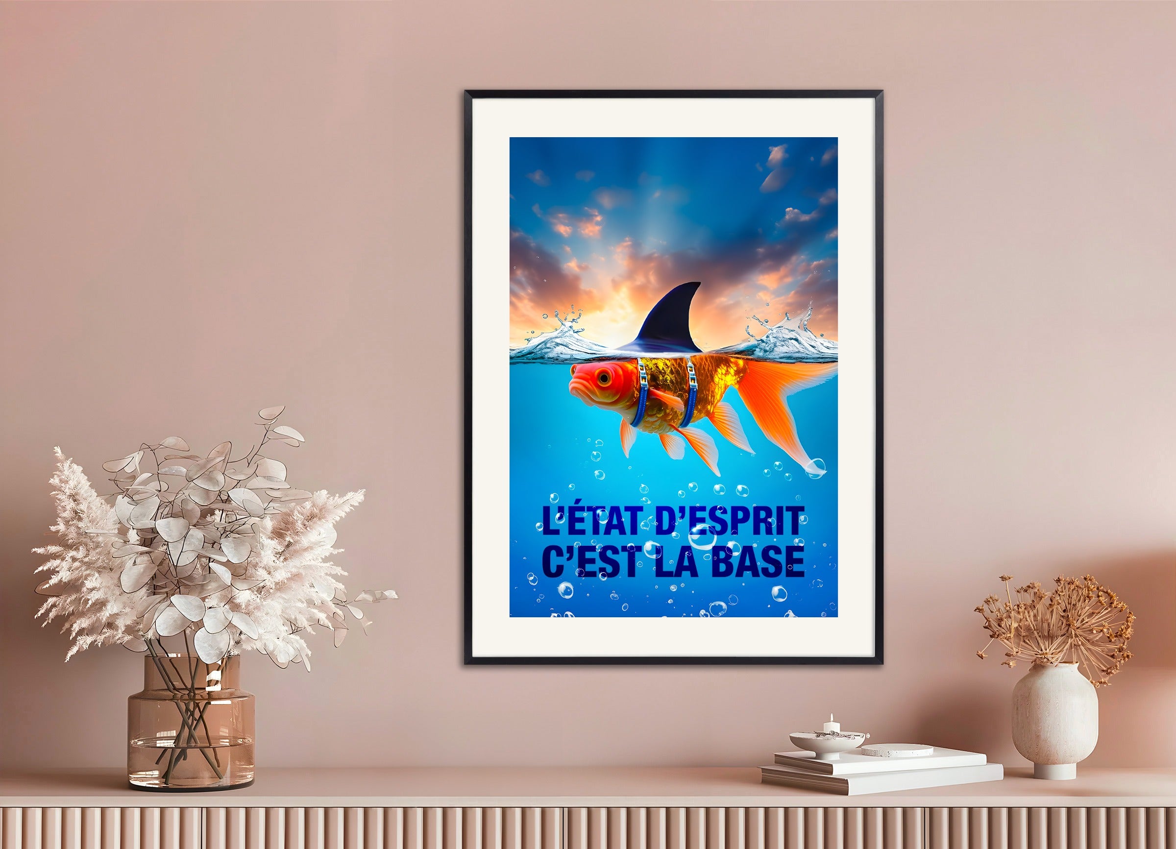 金属フレーム付きポスター:マインドセットがすべてです