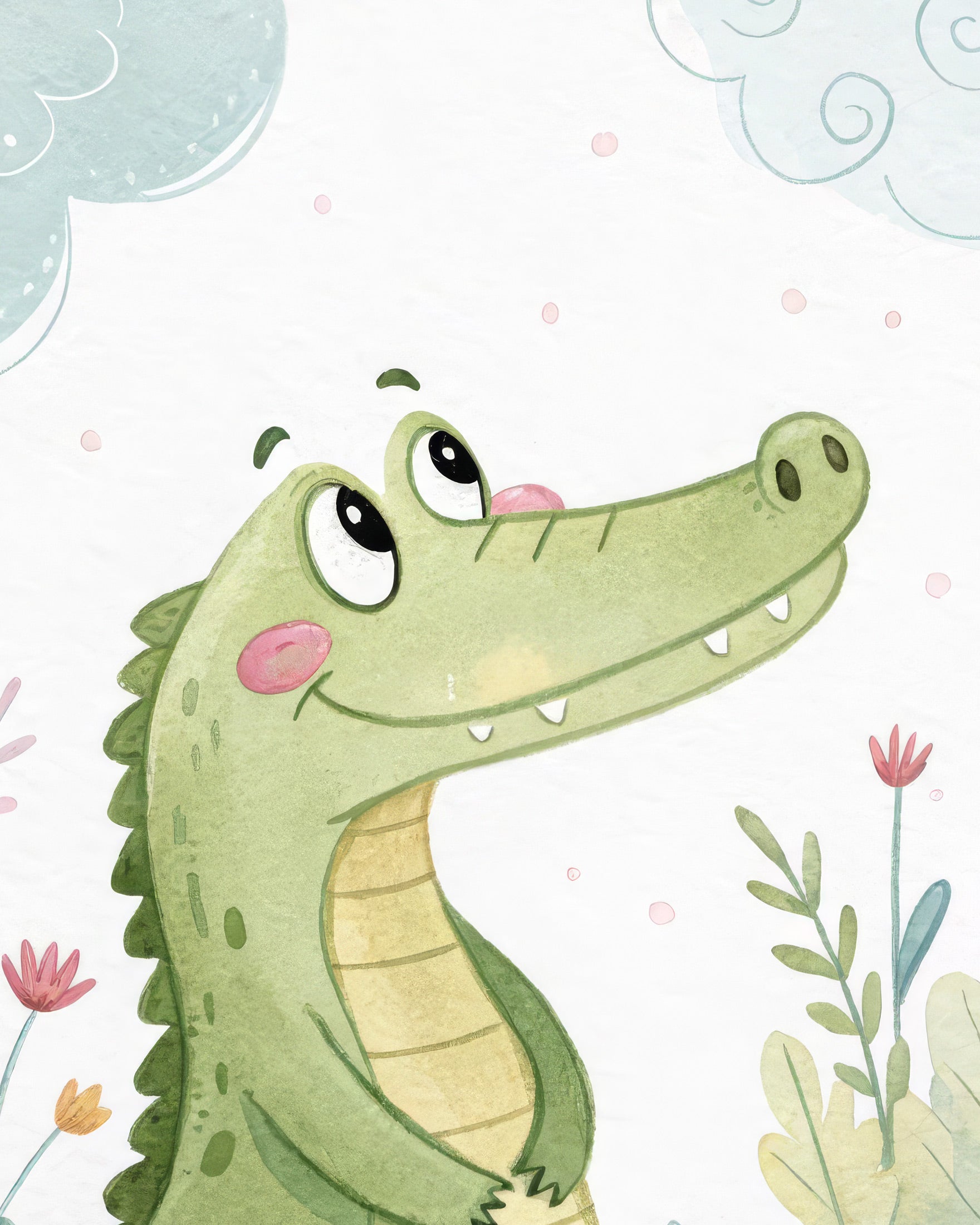 ワニのポスター - サファリナーサリーウォールアート