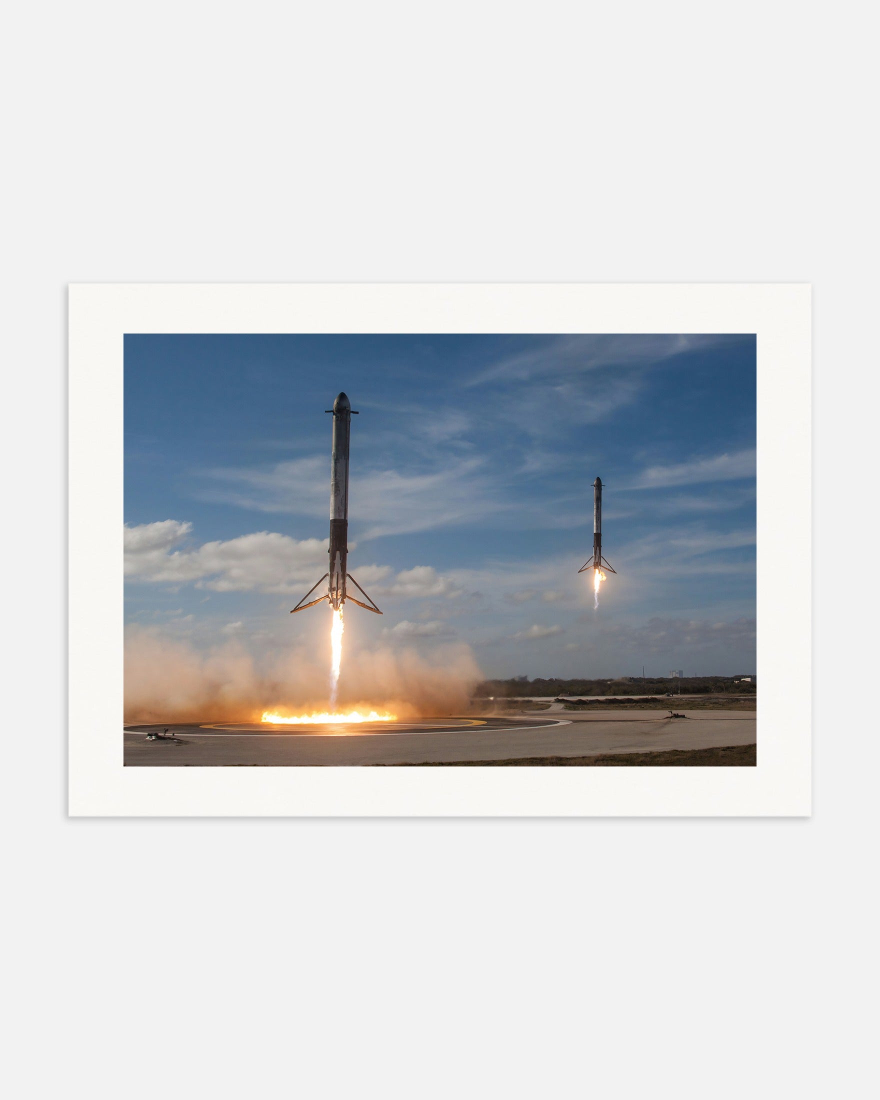 ポスター:SpaceX、2機のロケット着陸、なし