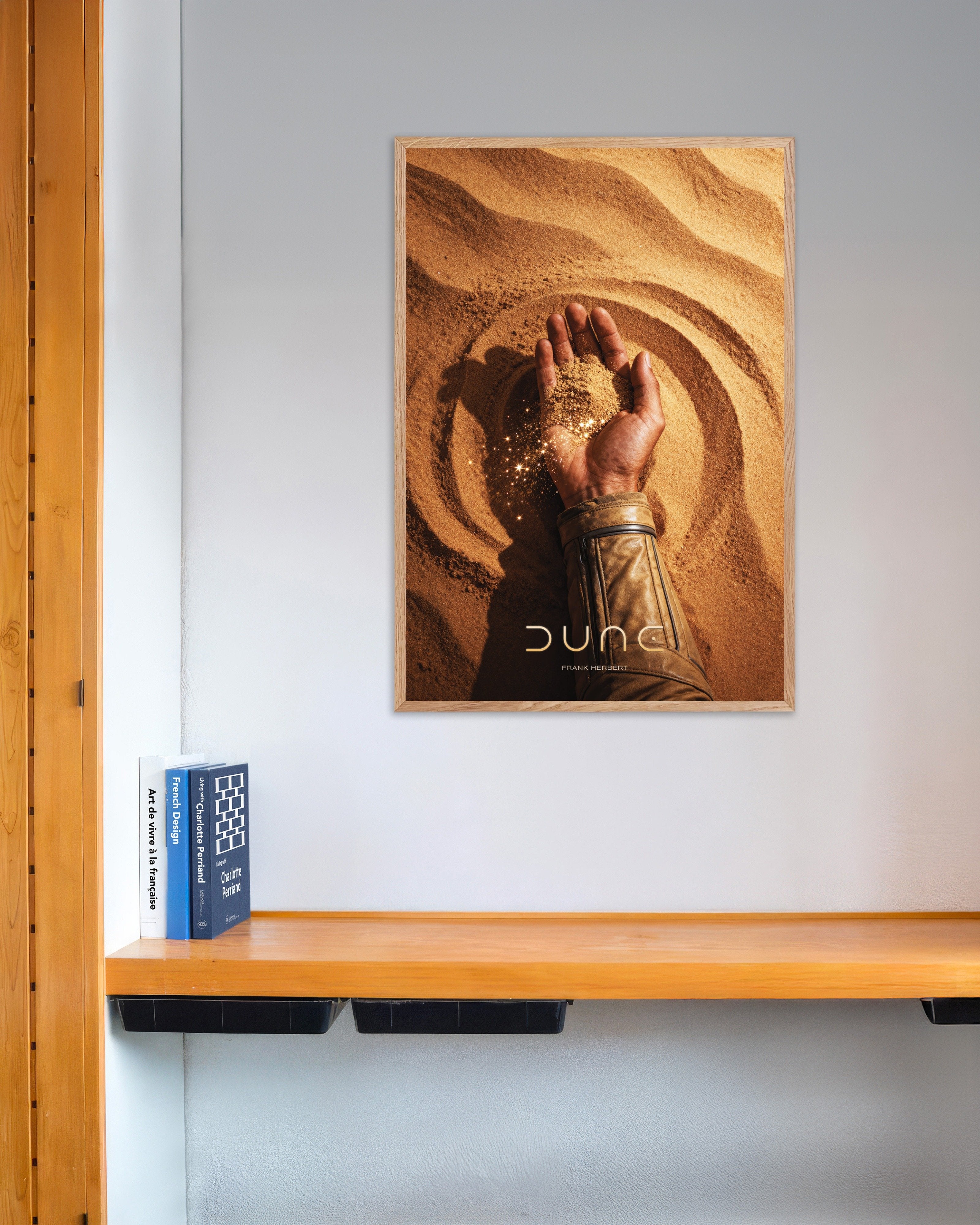 Poster of Desert Hand Poster, with natural wooden frame