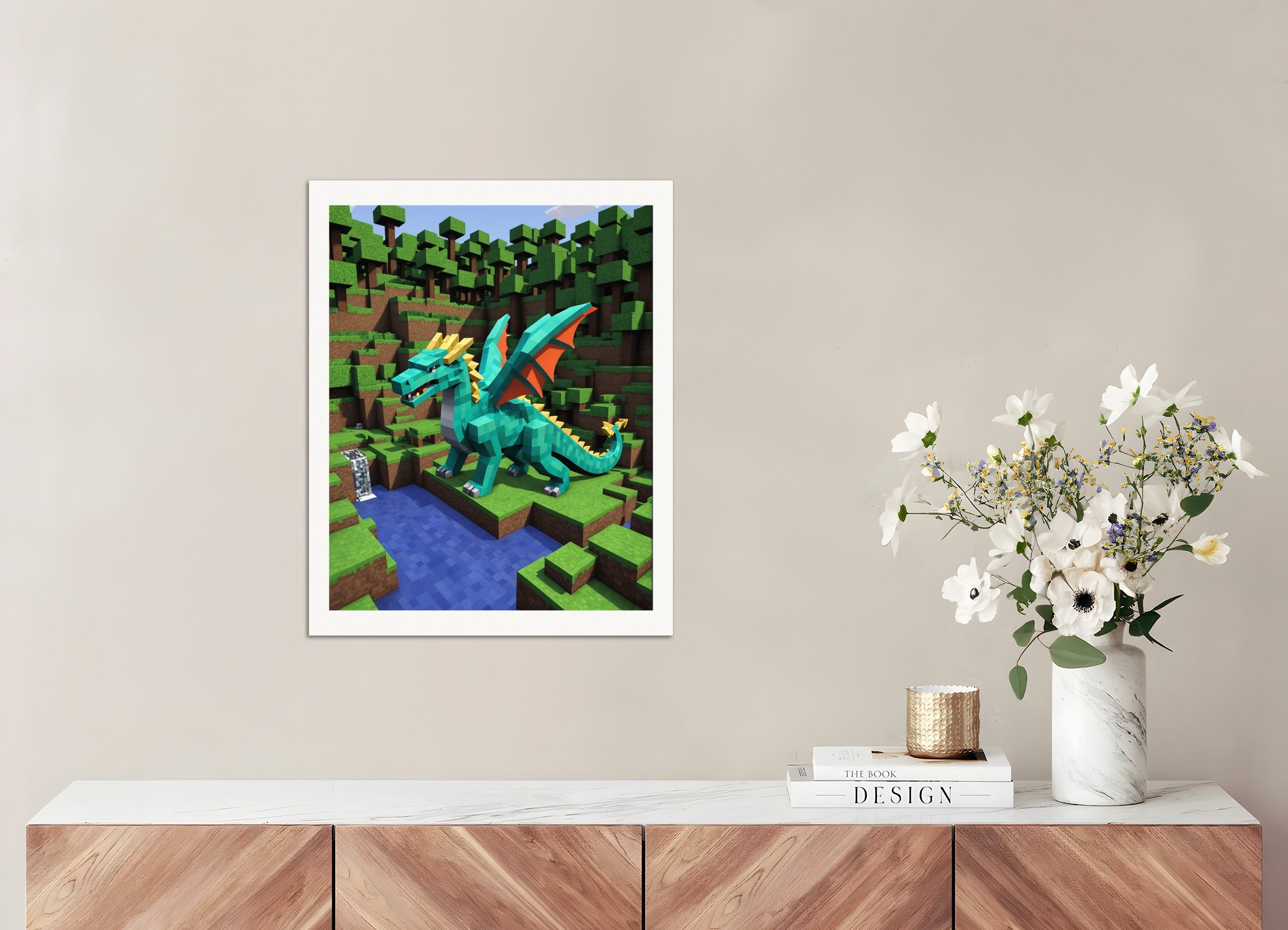ポスター:マインクラフト、ドラゴン