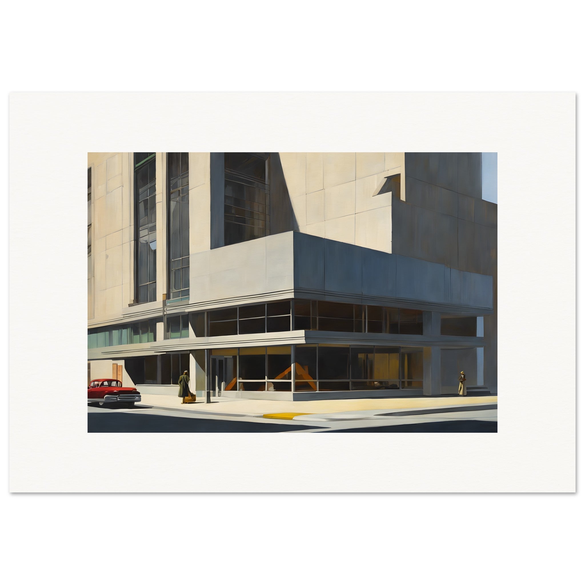 20世紀のリアリスティックなアメリカ絵画、ブルータリズム建築 - ポスター