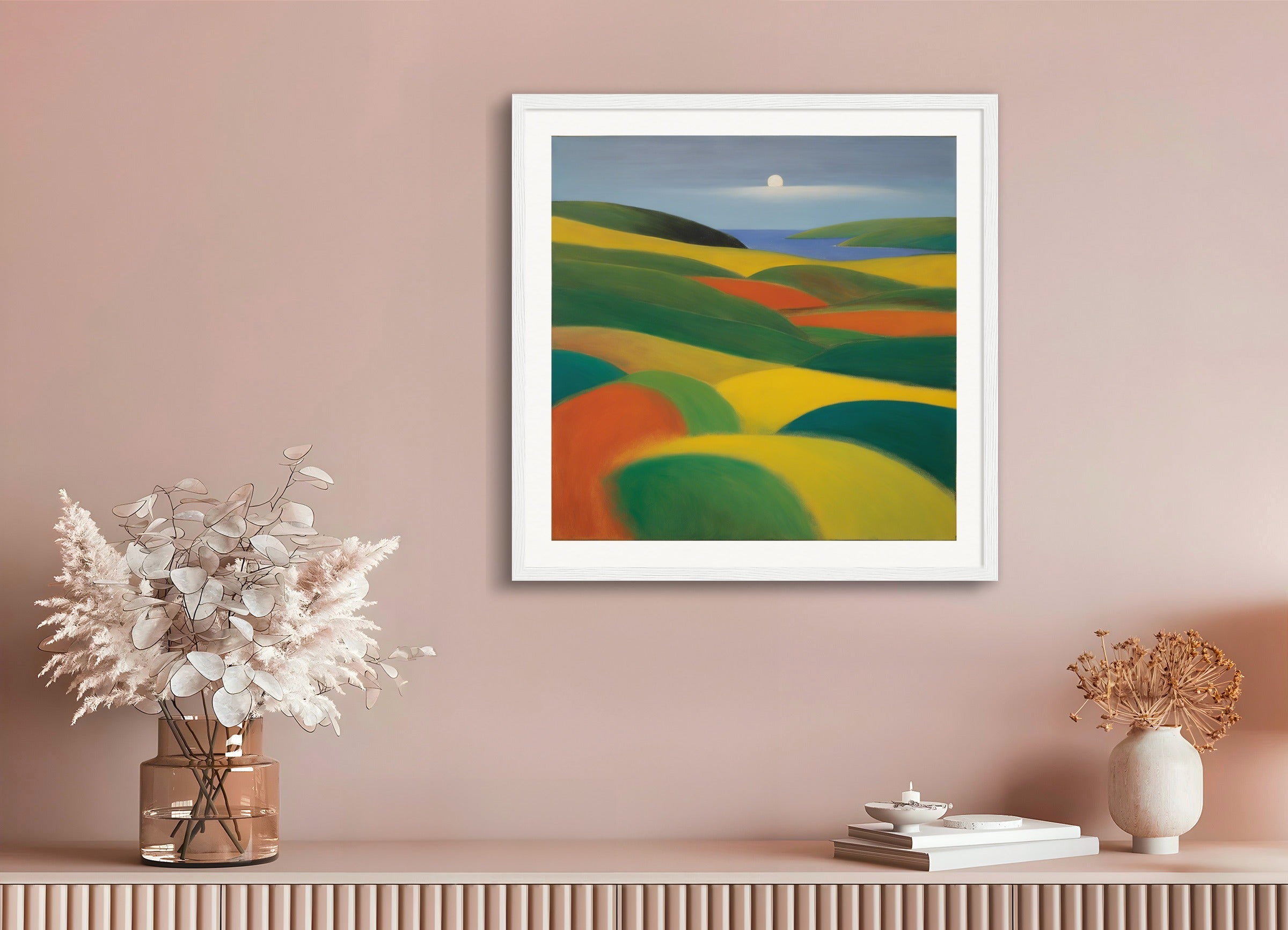 木製フレーム付きポスター:抽象表現主義のスコットランド絵画、