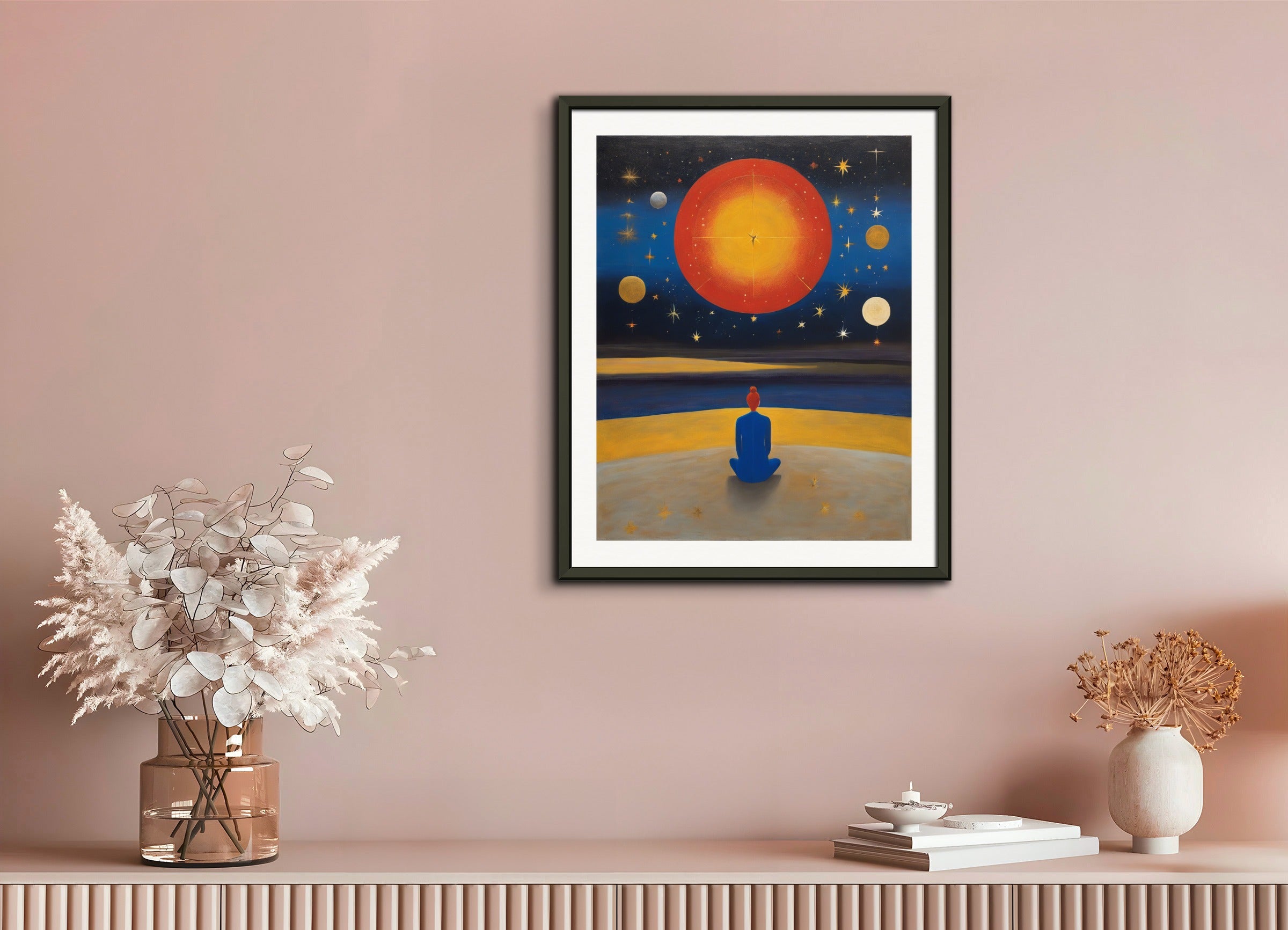 メタルフレーム付きポスター:抽象表現主義のスコットランド絵画、占星術
