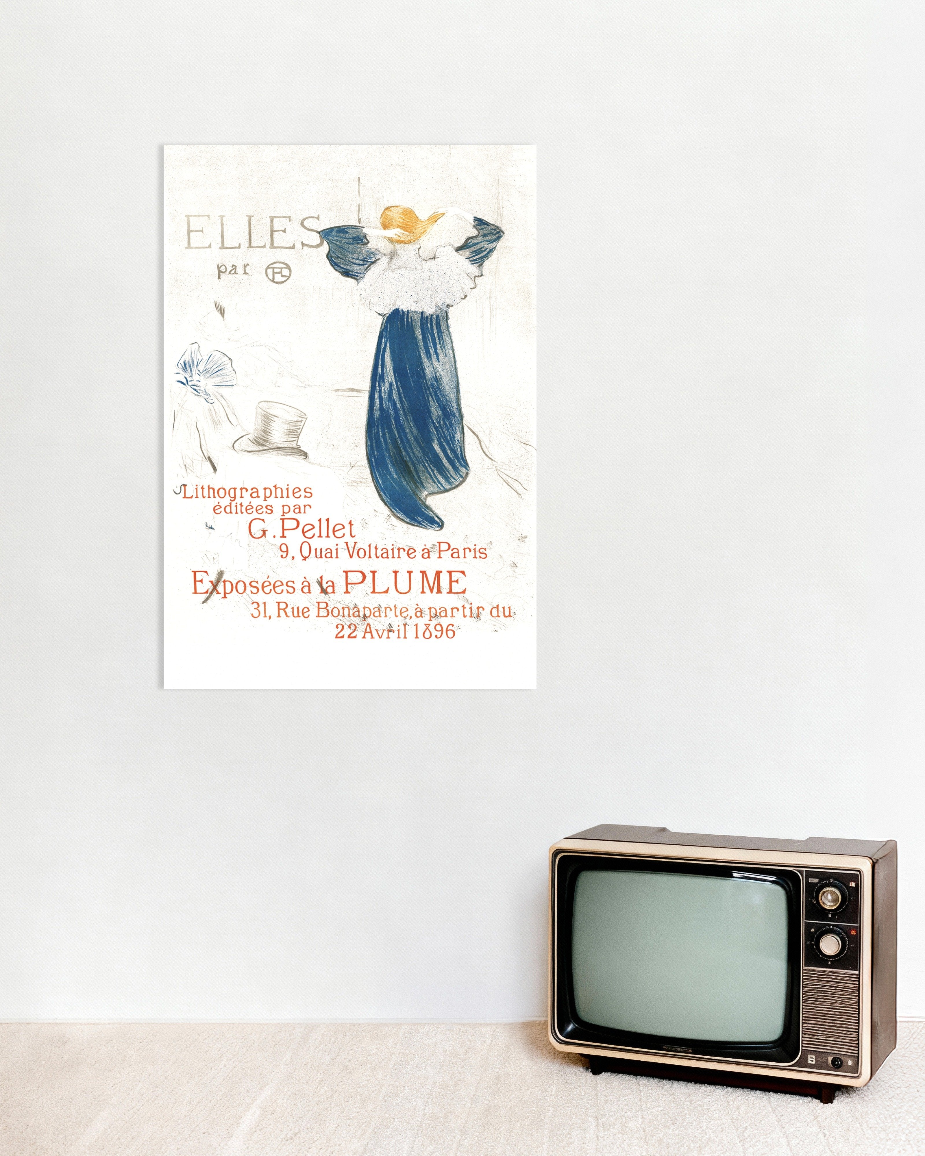 Poster of Elles (Frontispiece) (1896) by Henri de Toulouse-Lautrec Poster