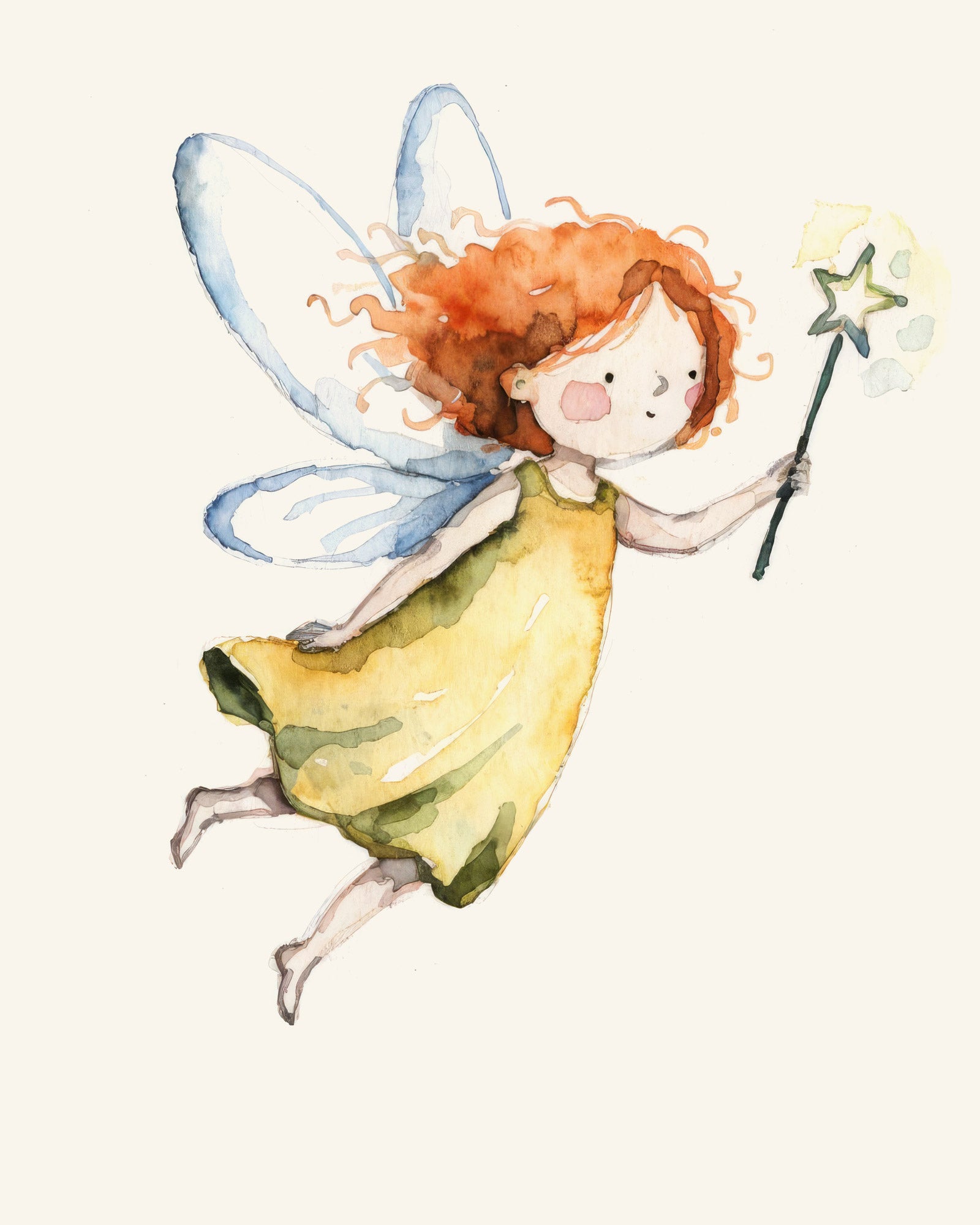 Two Fairies Watercolor Poster - Set of 2 - Nursery Bundle