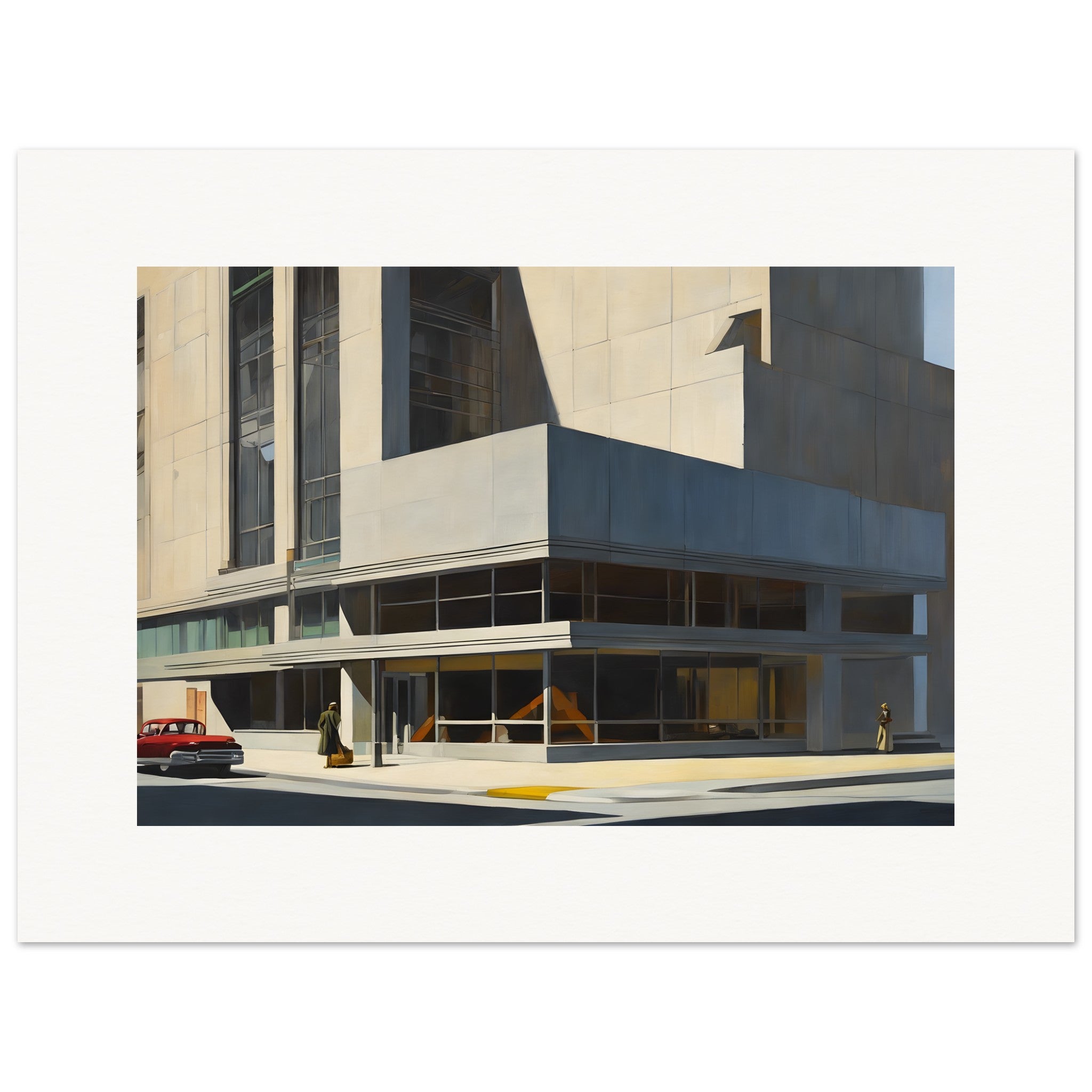 20世紀のリアリスティックなアメリカ絵画、ブルータリズム建築 - ポスター