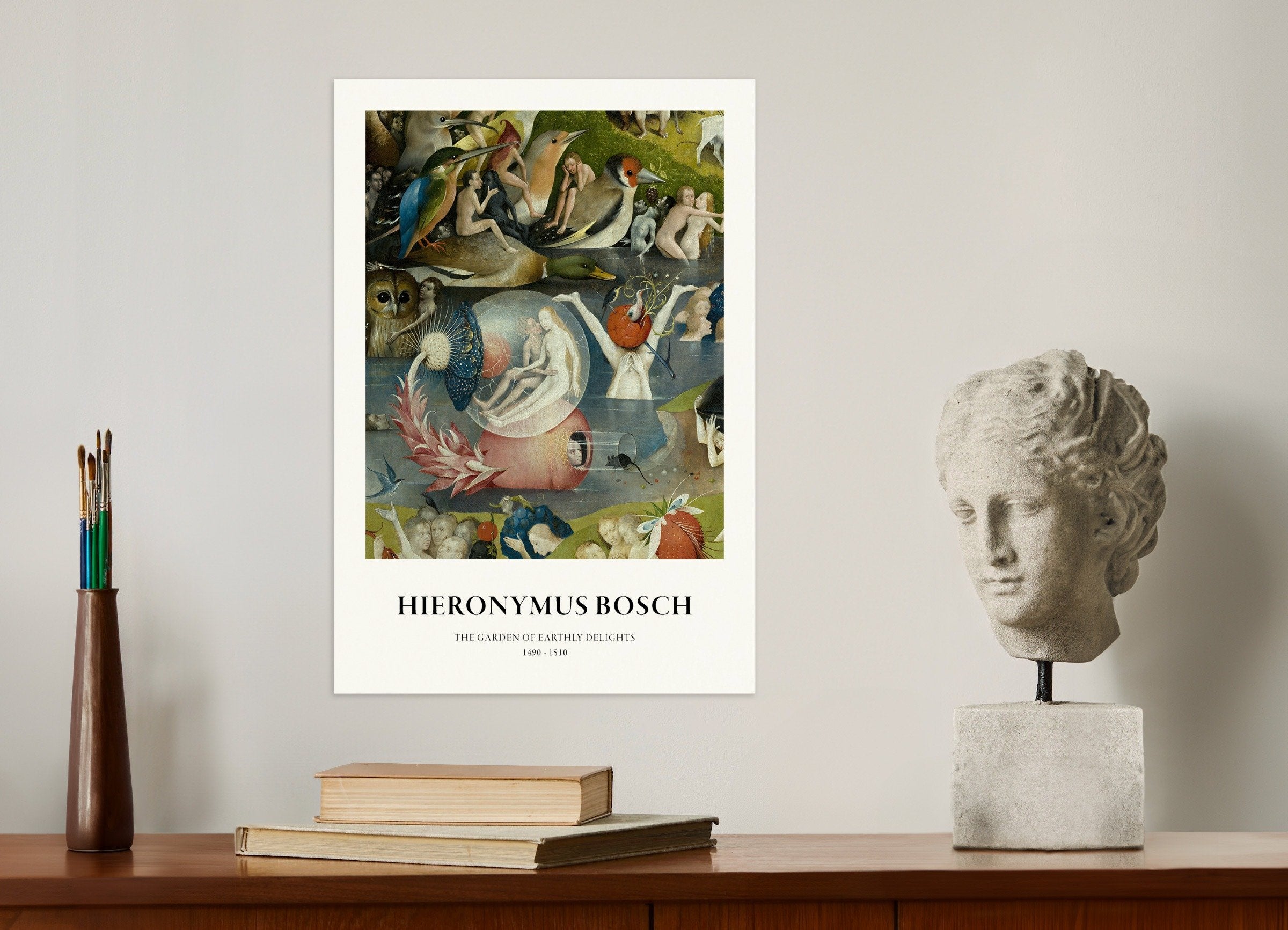 地上の楽園の庭のポスター、詳細04のプリント