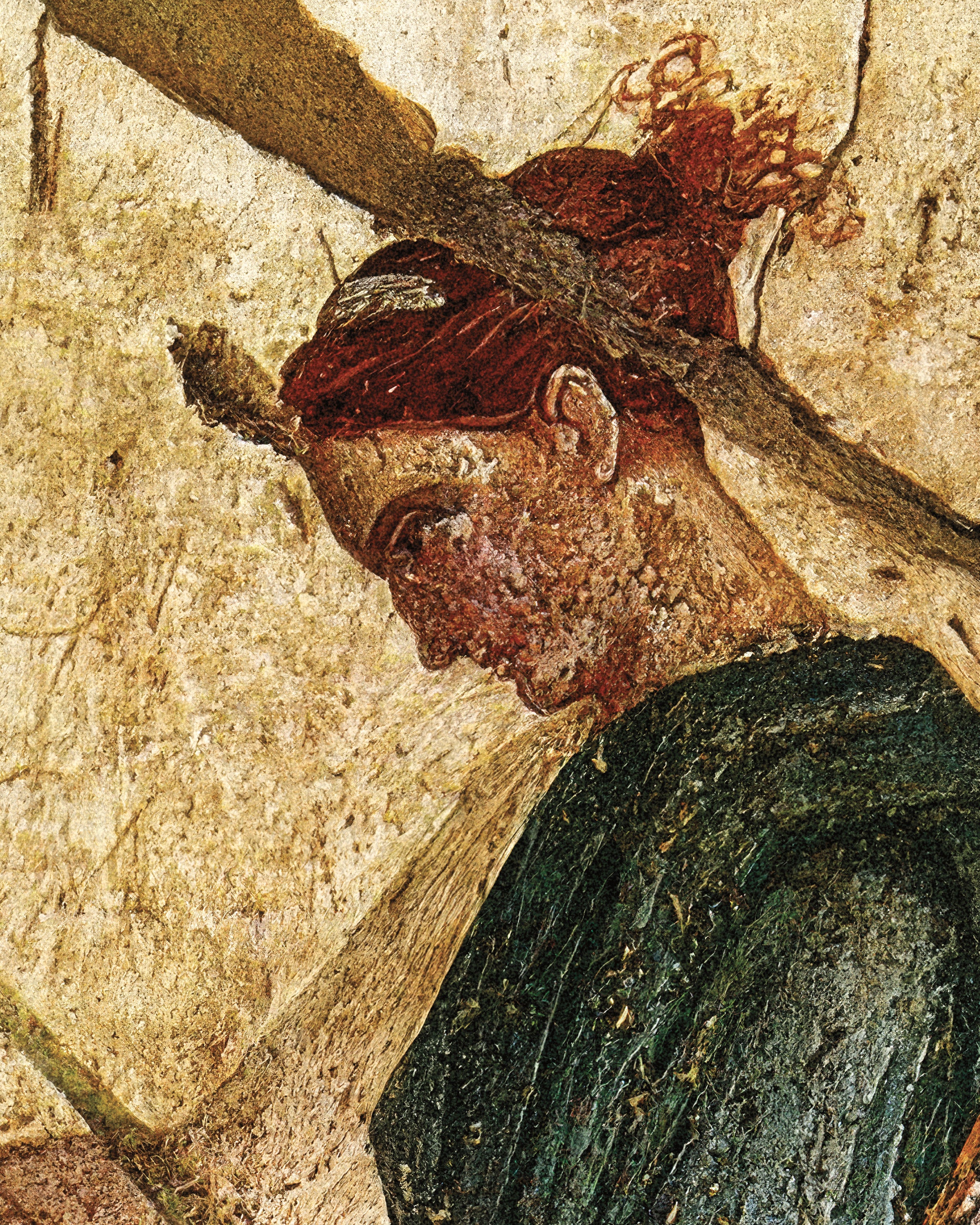 リラを持つ女性のフレスコポスタ ポスター