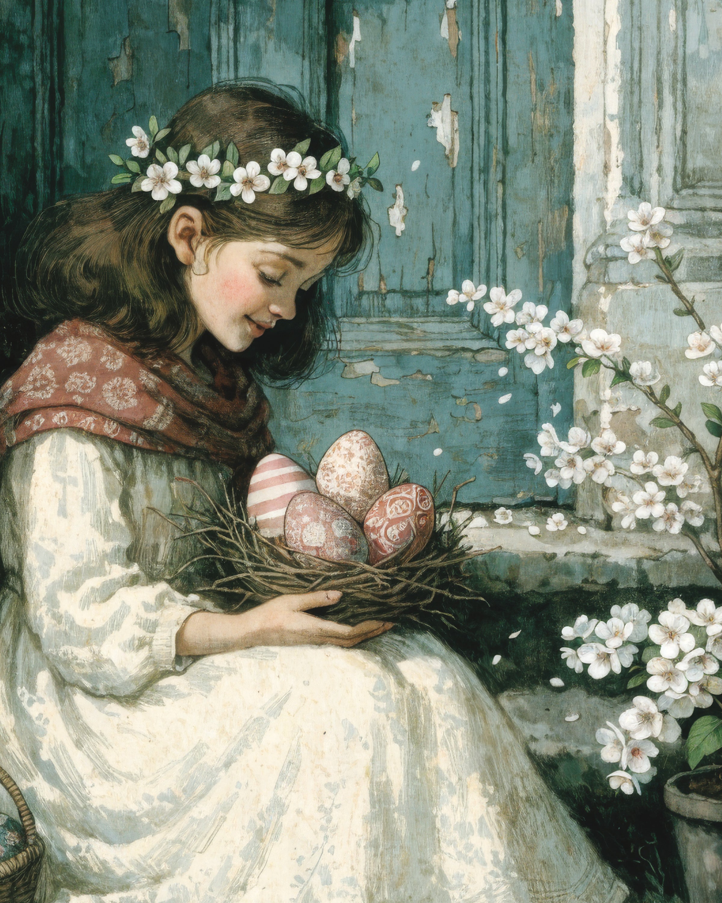 ブルードアのイースターモーニング - ポスター