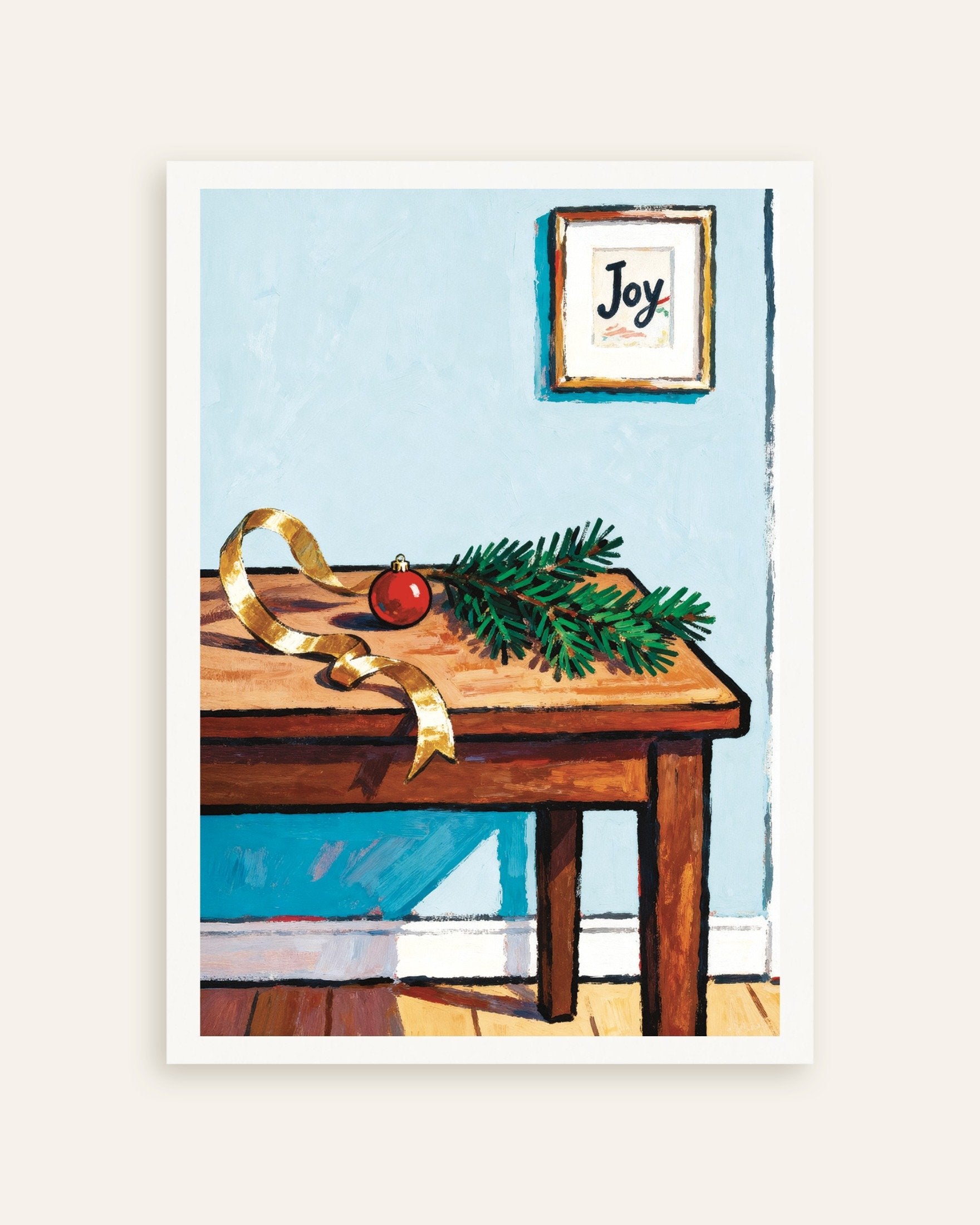 Poster of Joy Christmas table art print, thumbnail