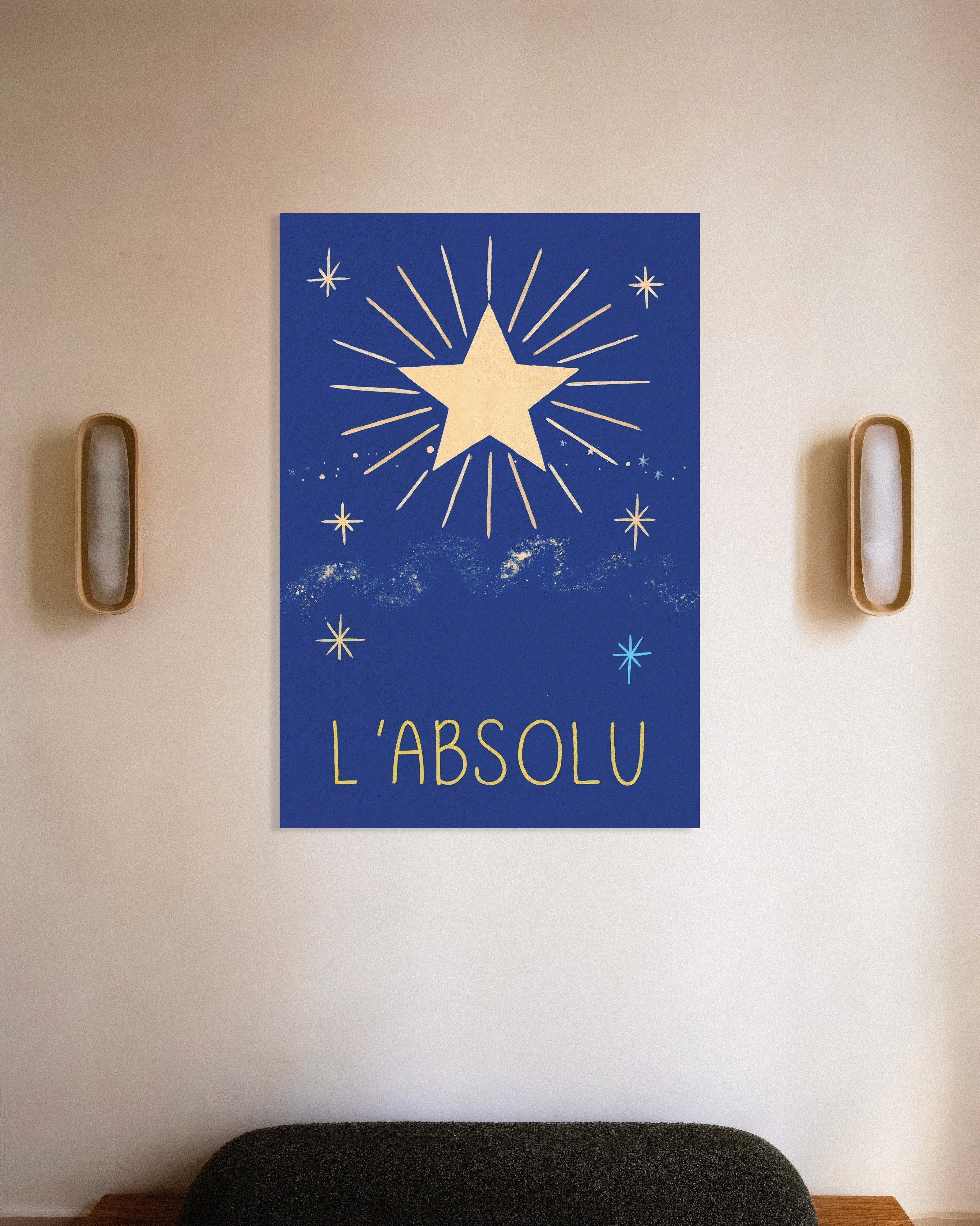 Poster of L'Absolu - Celestial French Typography Poster