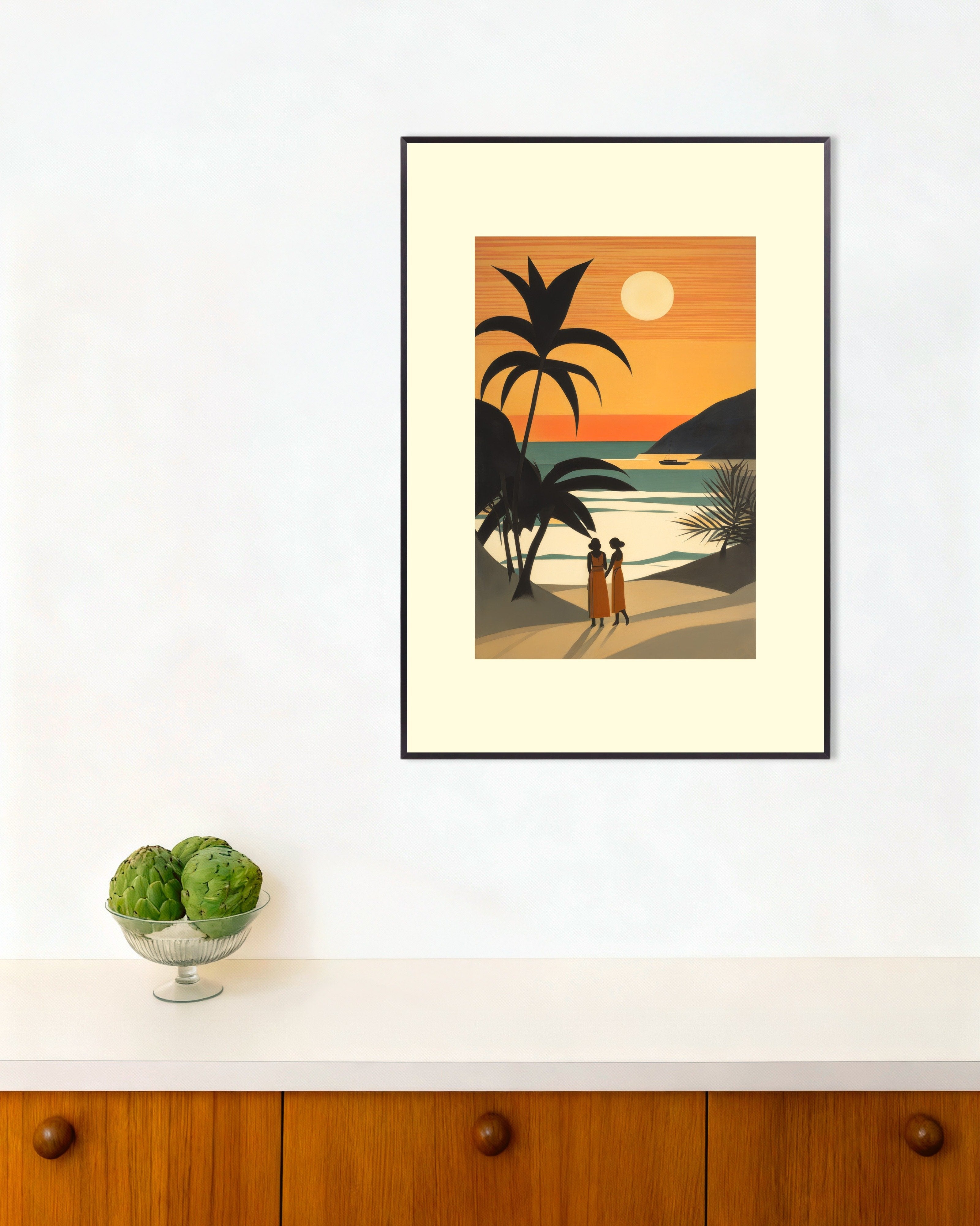 Poster of Led by your fragrance to those charming climes, Baudelaire - Poster, no text, with metal frame