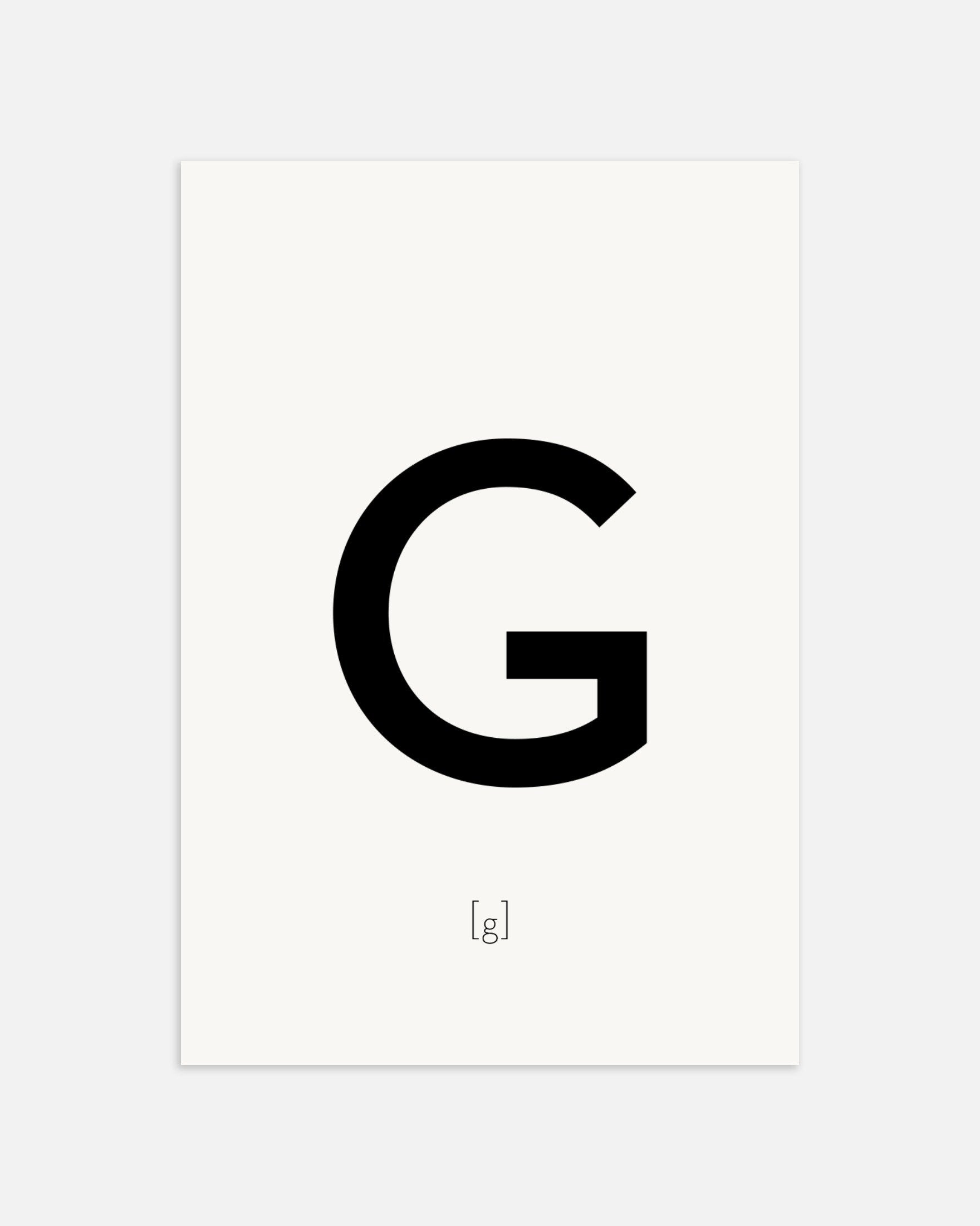 文字Gのポスター、サムネイル