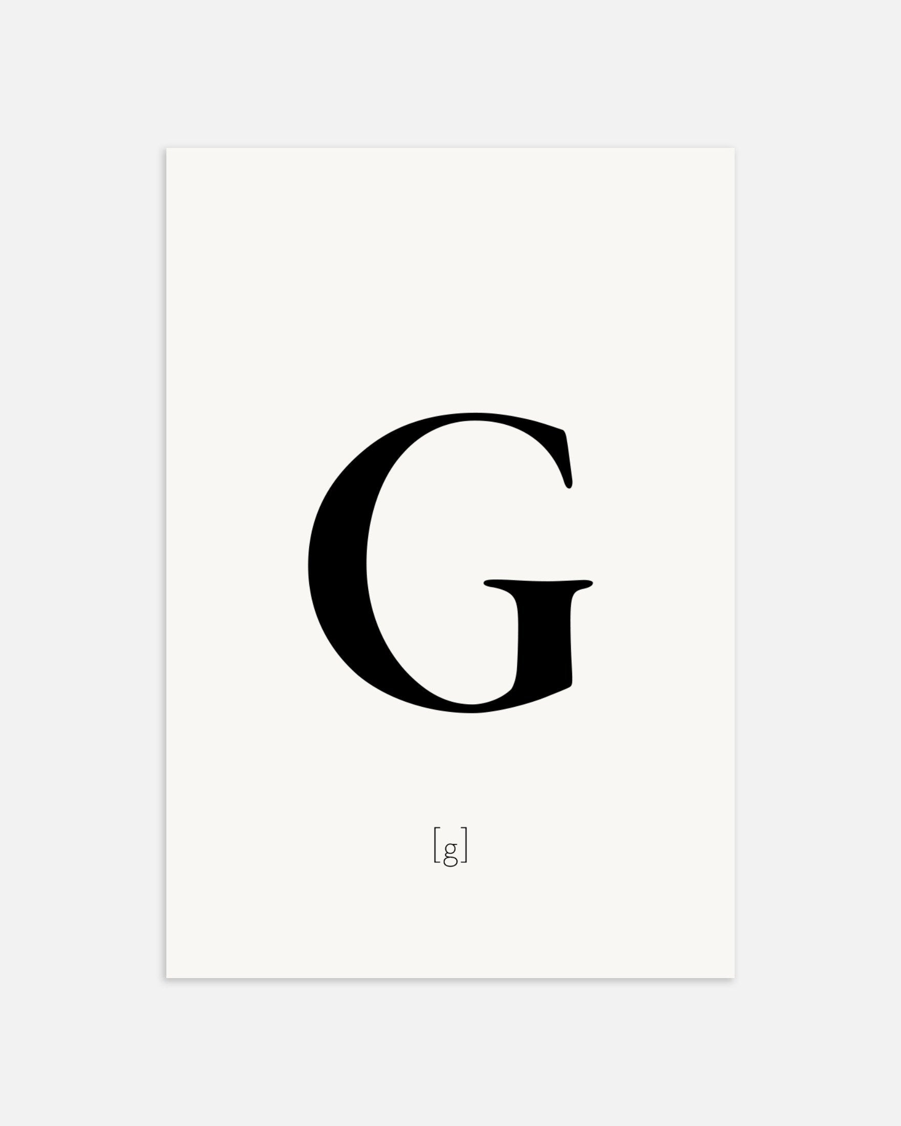 文字Gのポスター、サムネイル