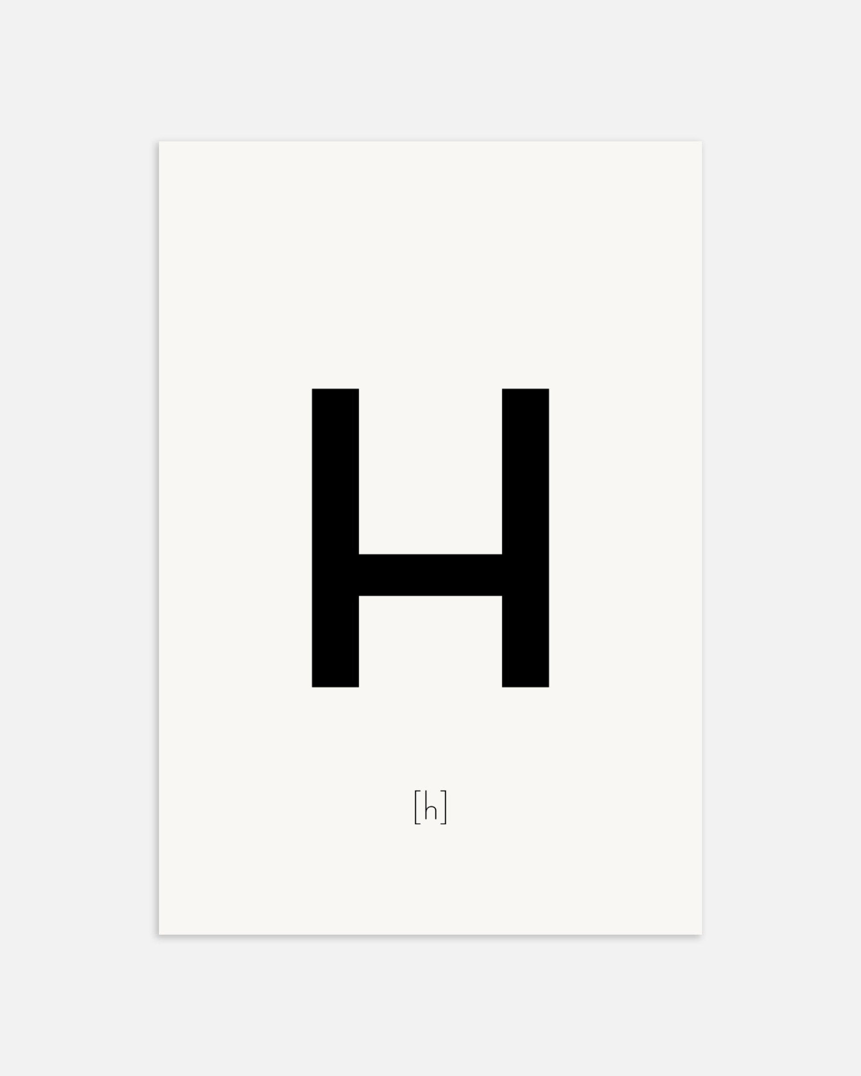 文字Hのポスター、サムネイル