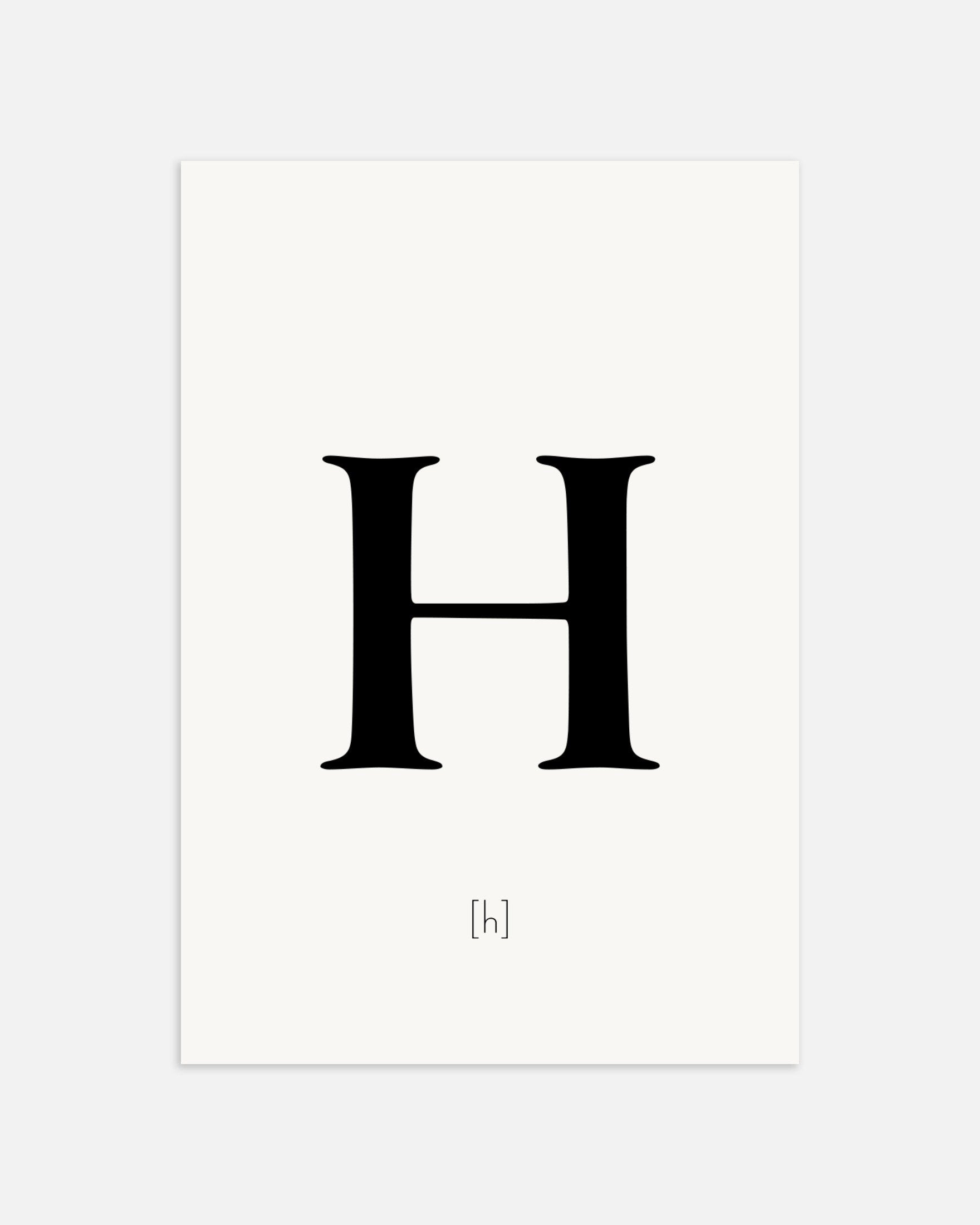 文字Hのポスター、サムネイル