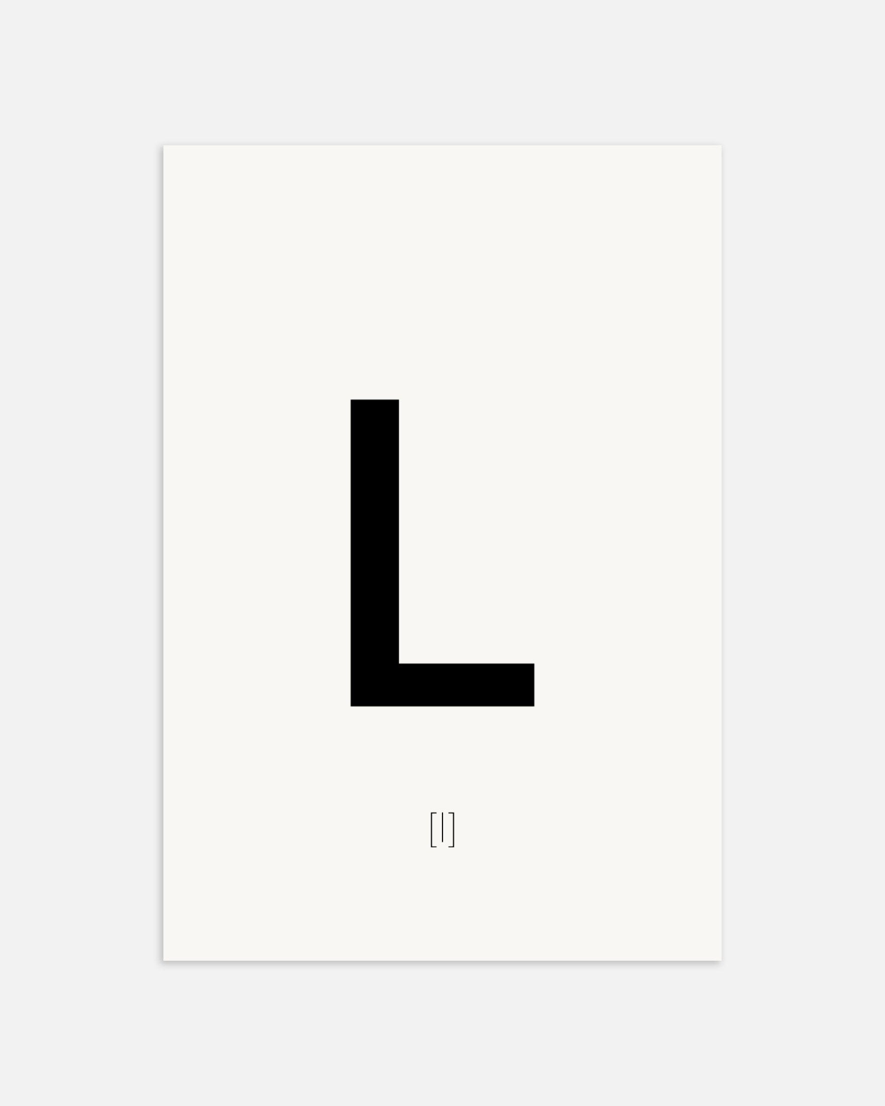 文字Lのポスター、サムネイル
