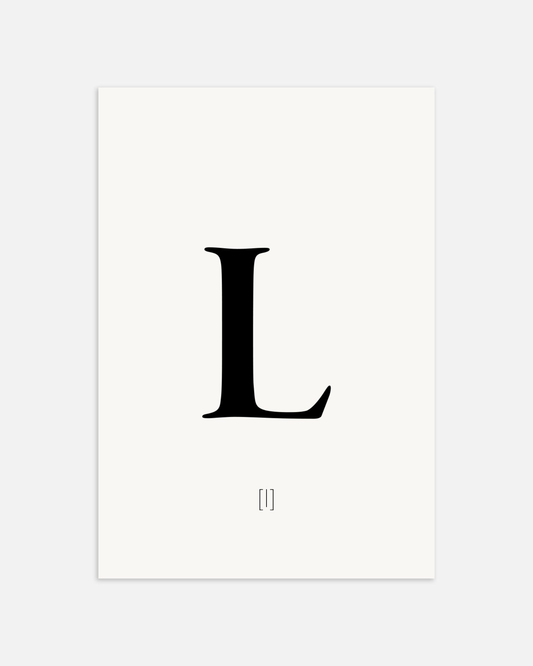 文字Lのポスター、サムネイル