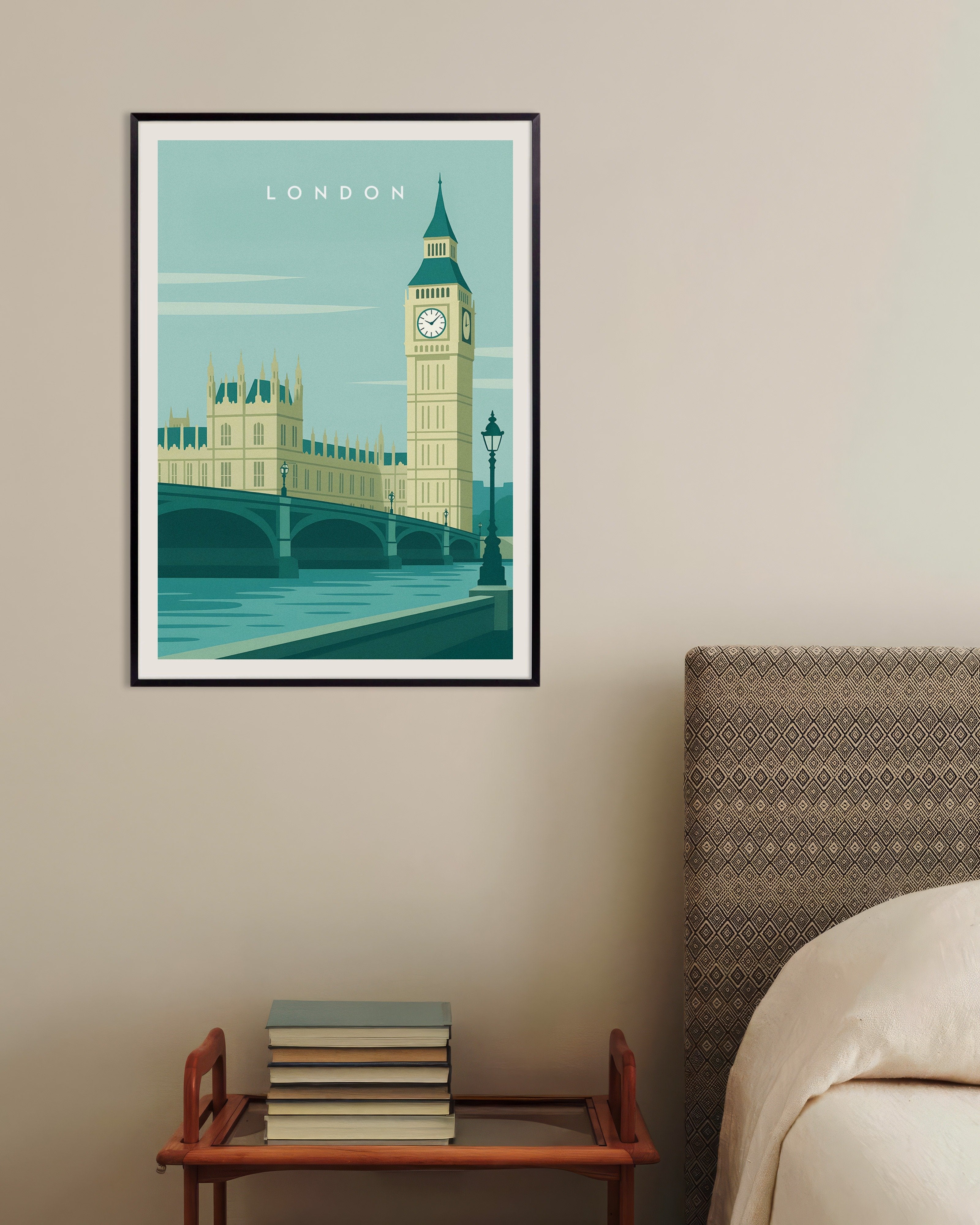Poster of London Big Ben Wall Art Print, with metal frame