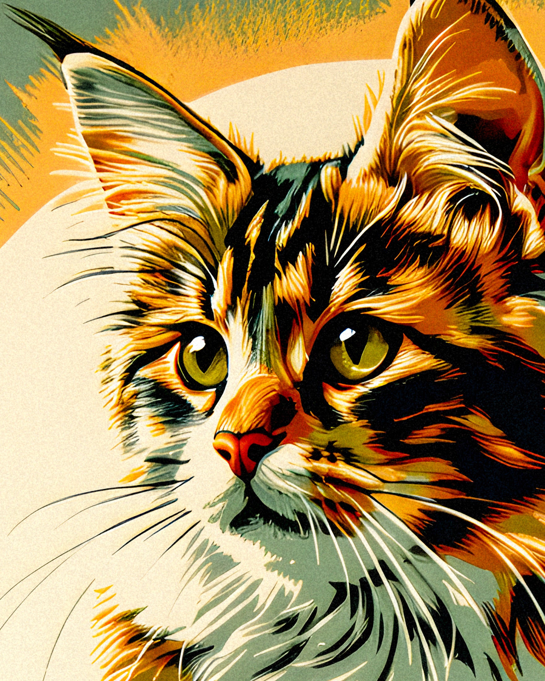 メインクーン猫 - ヴィンテージ - ポスター