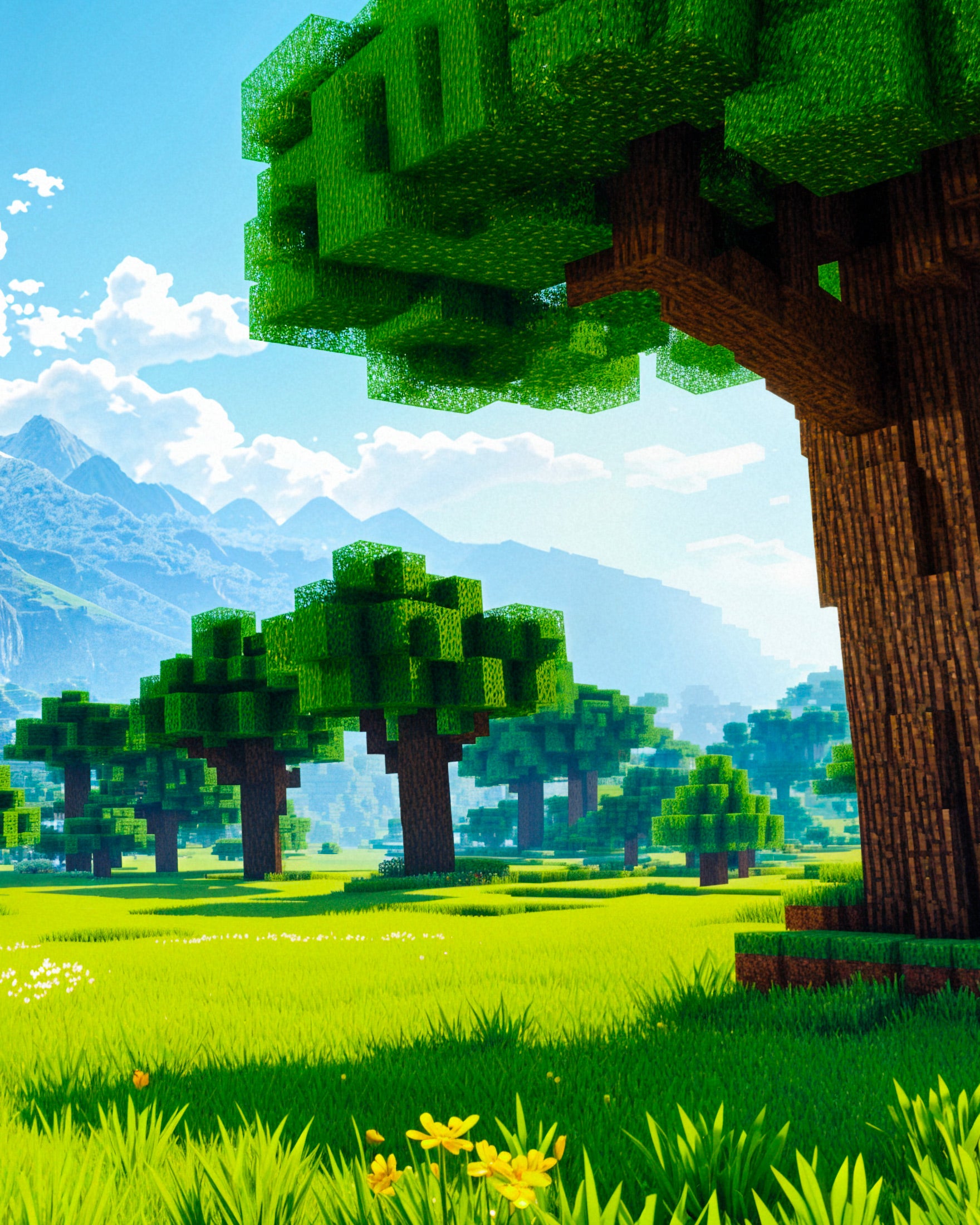 マインクラフト、美しい風景 - ポスター