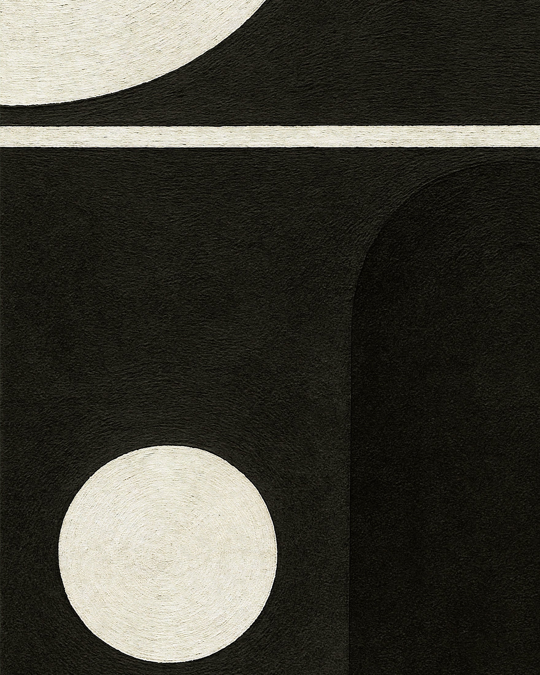 白黒の形状 – ミニマリスト幾何学ポスター