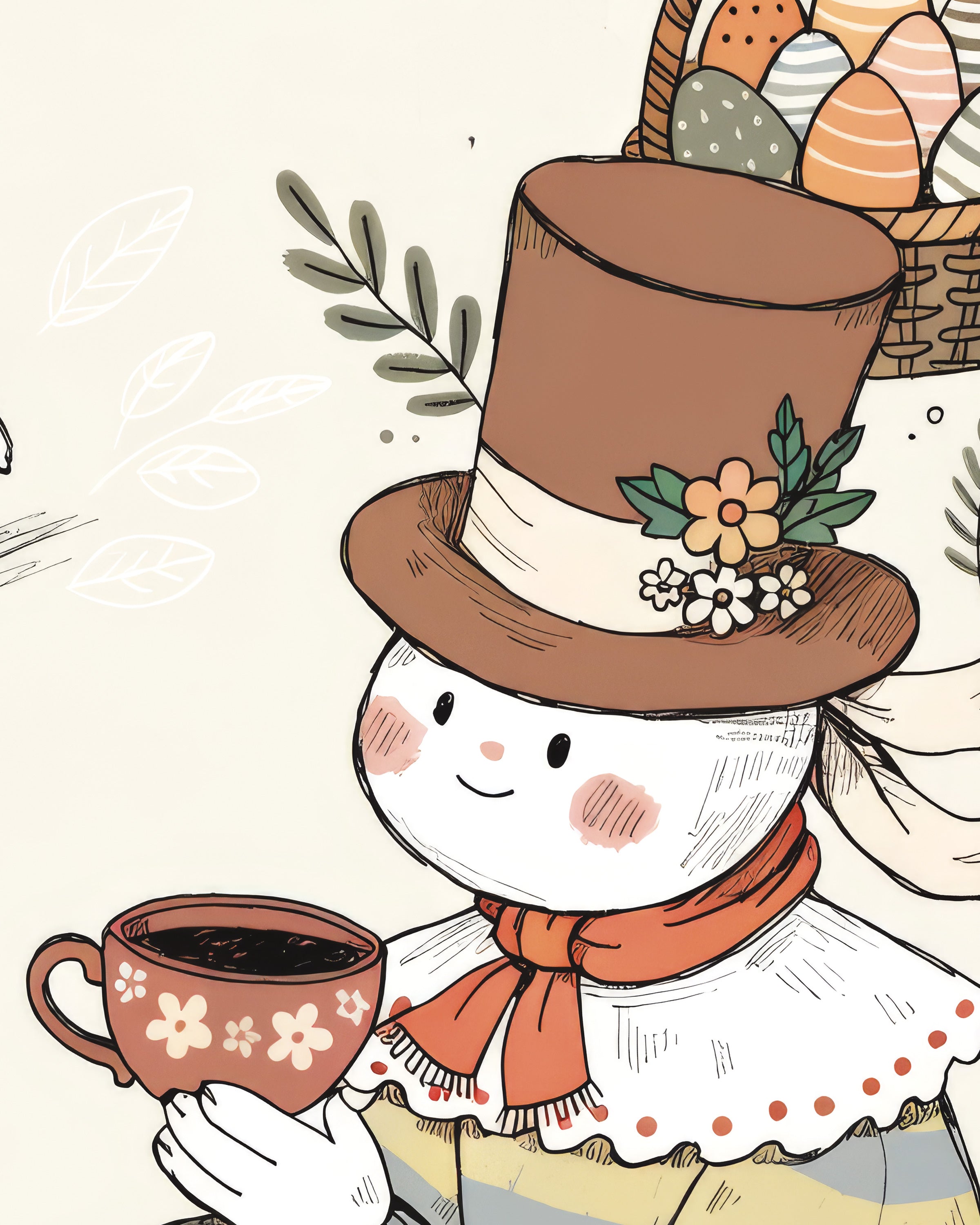 イースターティーブレイクイラストポスタ - ポスター