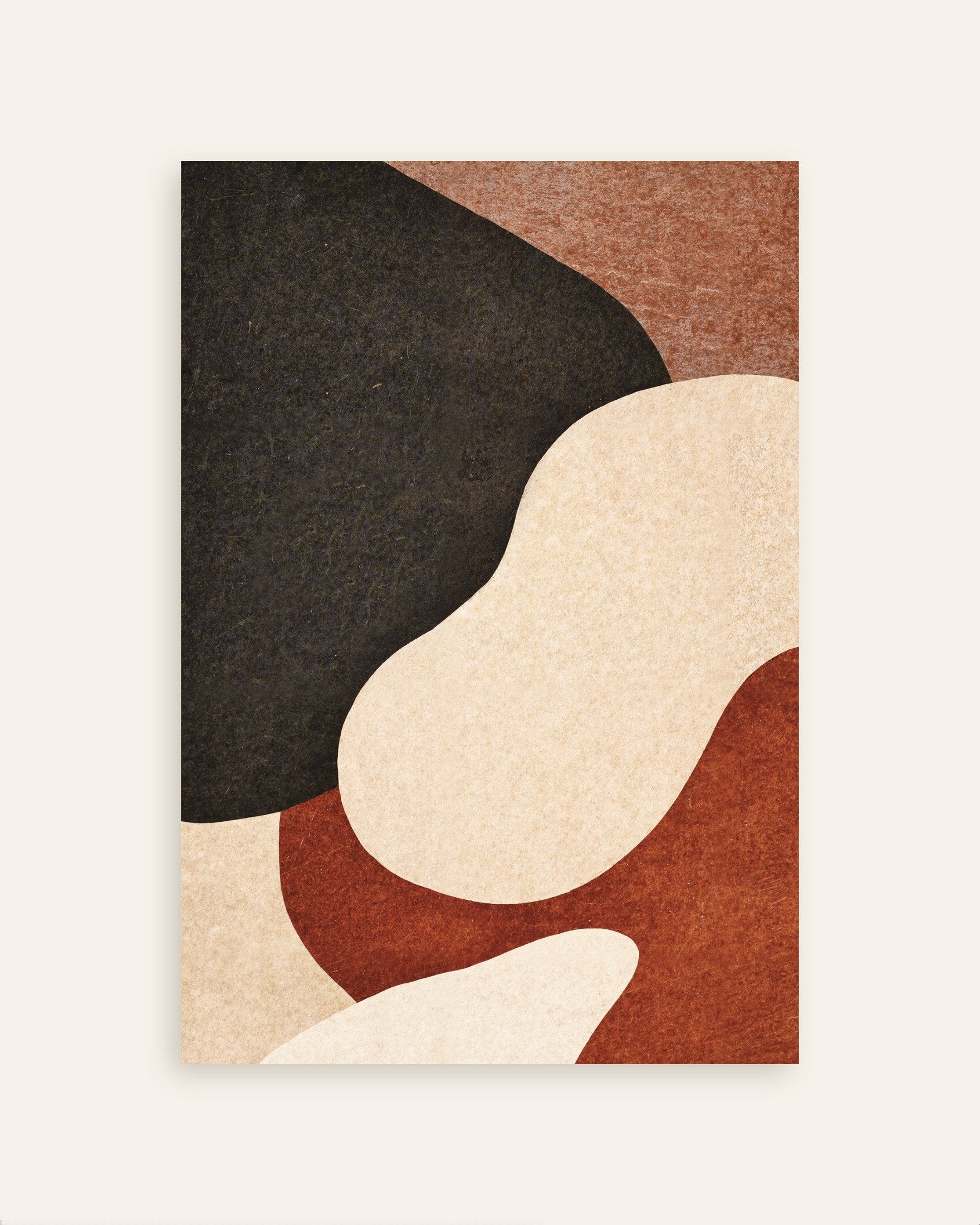 静かな形 ポスタ - テラコッタ＆チャコール ポスター | Posterscape.jp