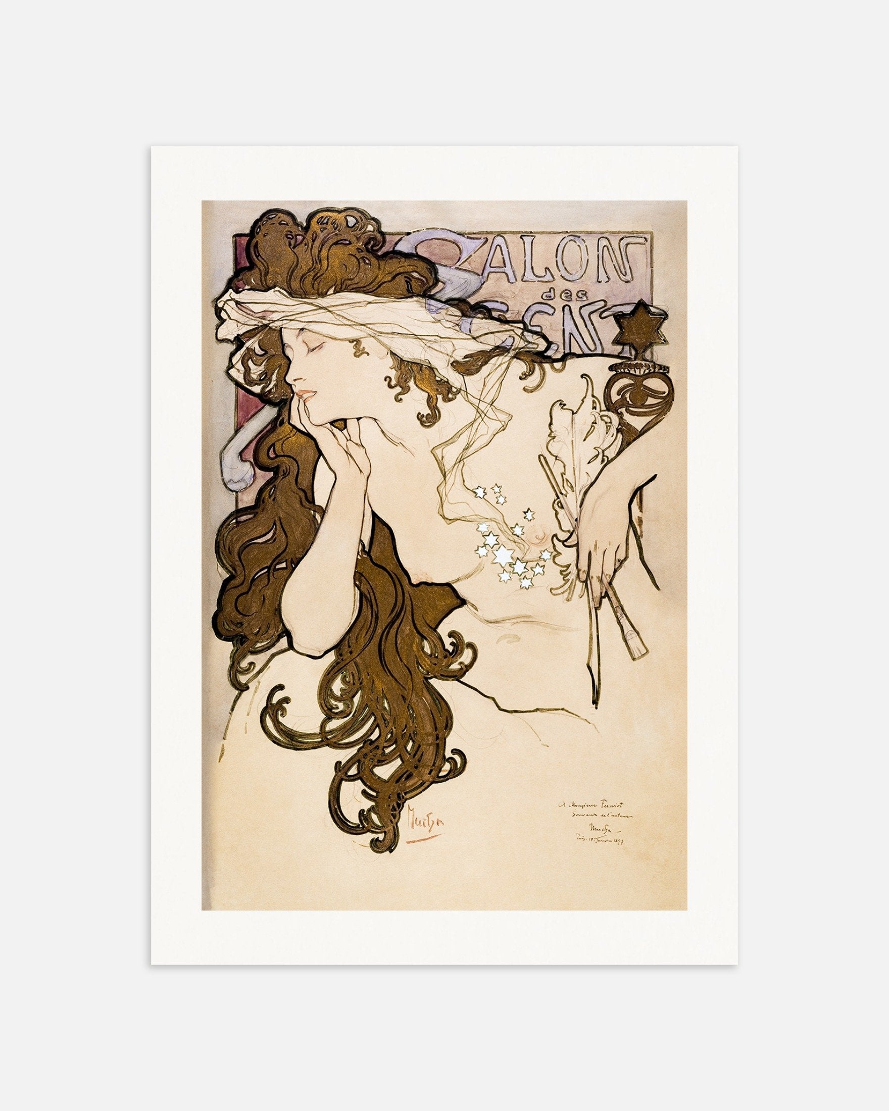 アルフォンス・ミュシャによる「百人展のポスター」(1896年)、サムネイル