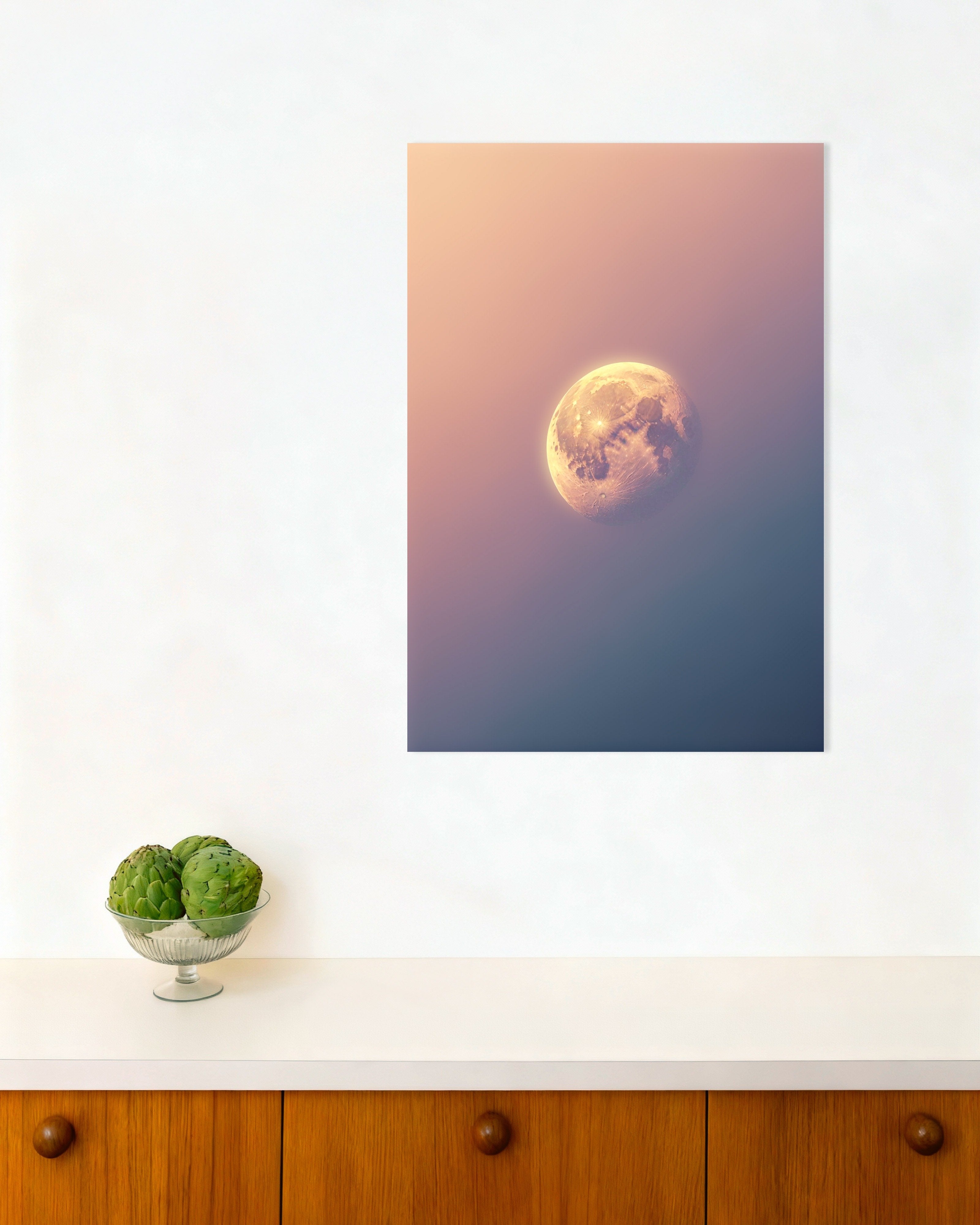 Poster of Soothing Abstract Gradients, Moon - Poster