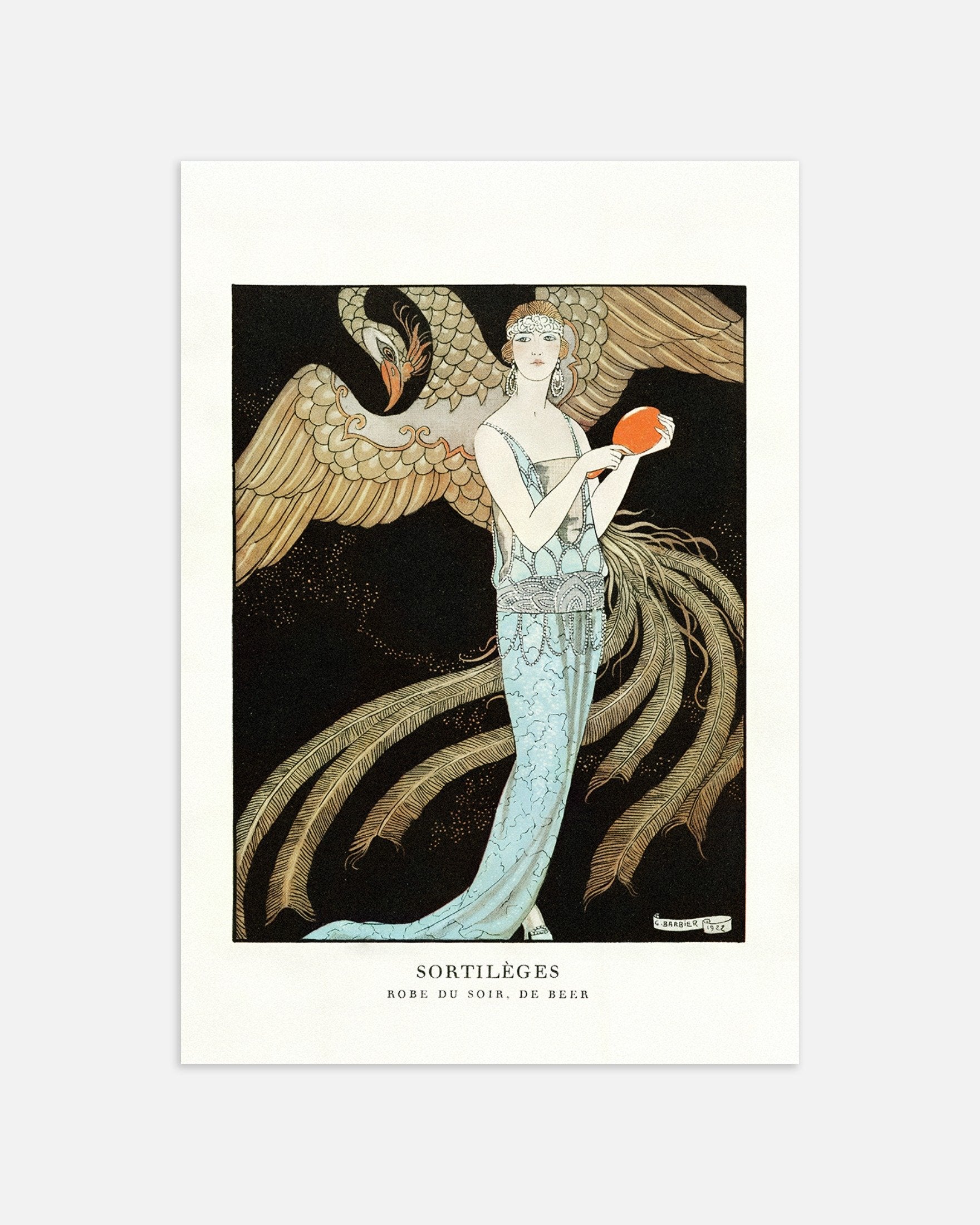 ジョルジュ・バルビエによる「ソルティレージュ」(1922年)のポスター - アールデコプリント、サムネイル