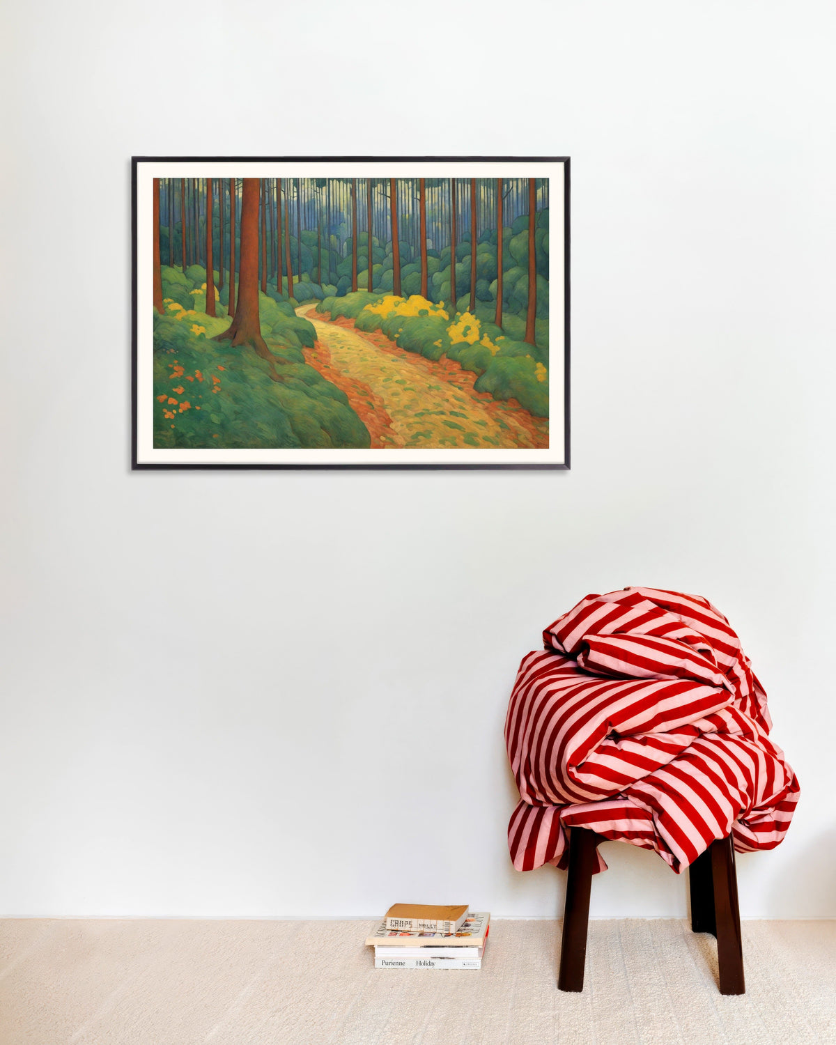 Poster of Symbolism with bright colors and simplified shapes, Forest - Poster, with metal frame