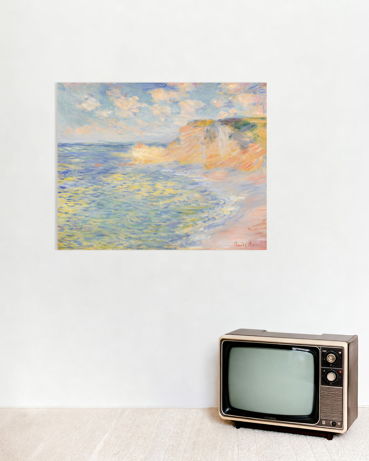 クロード・モネ《エトルタ、アモンの断崖》(1885年)のポスター