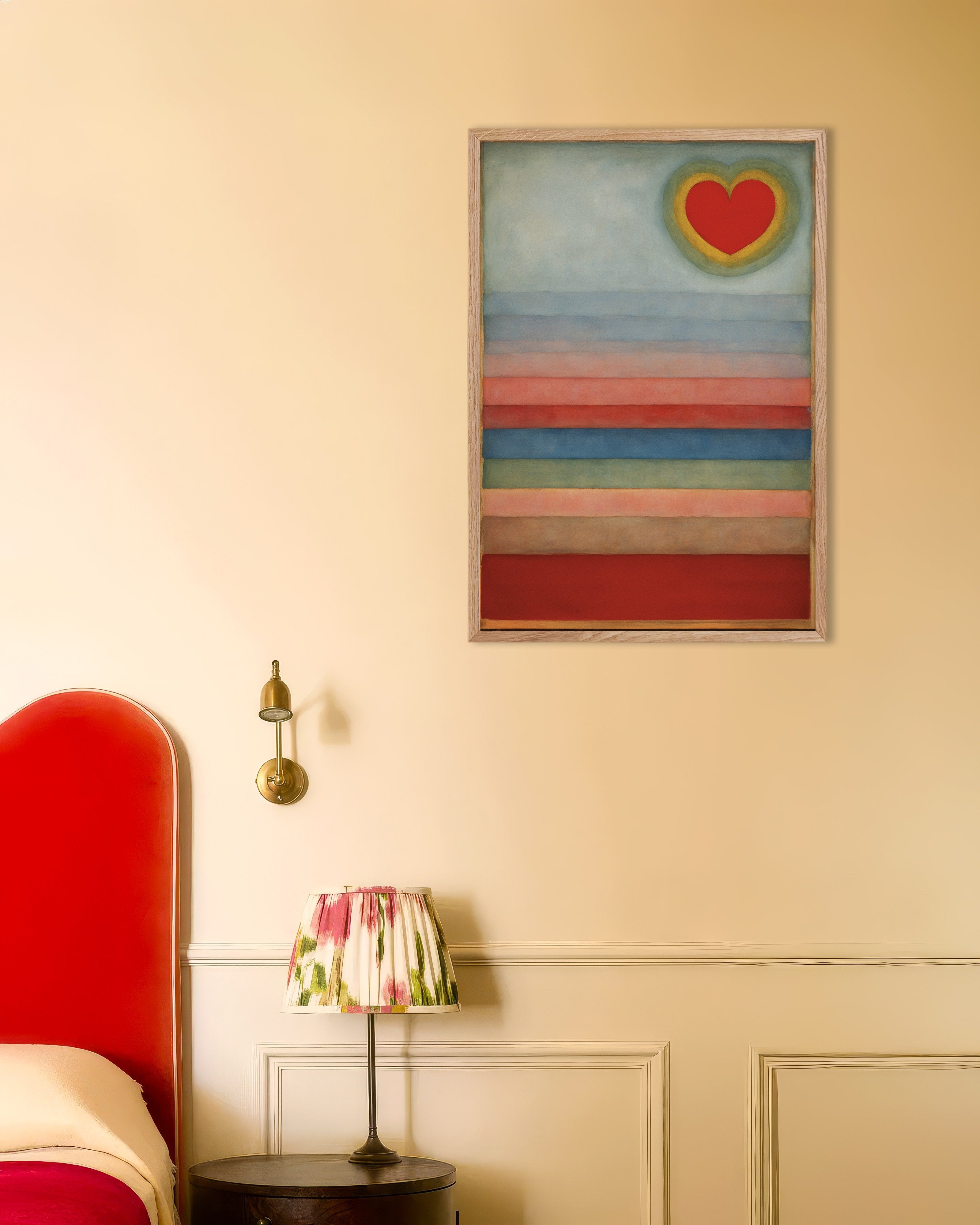 Poster of The reign of love Poster, with natural wooden frame