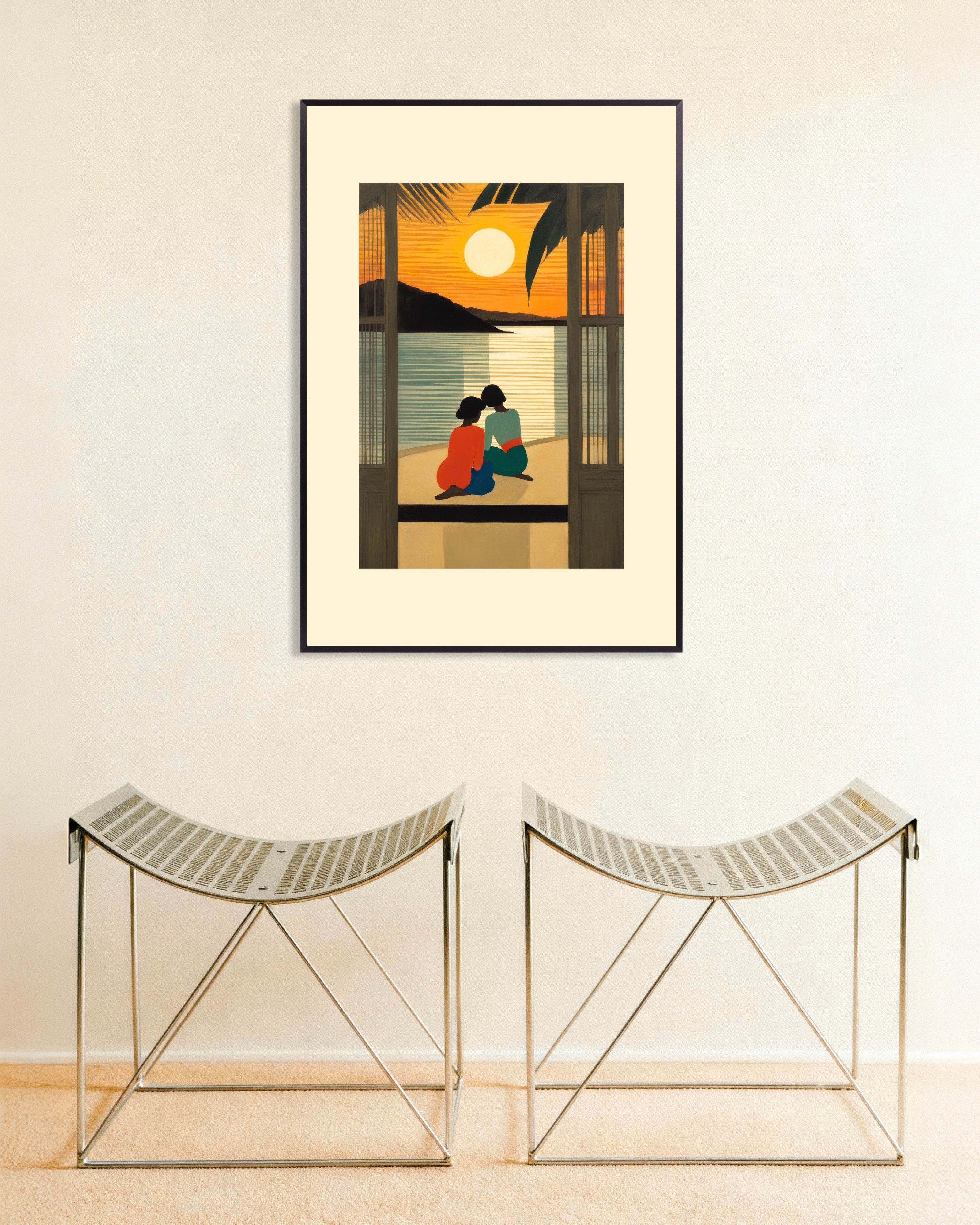 Poster of There, all is order and beauty, Baudelaire, no text, with metal frame