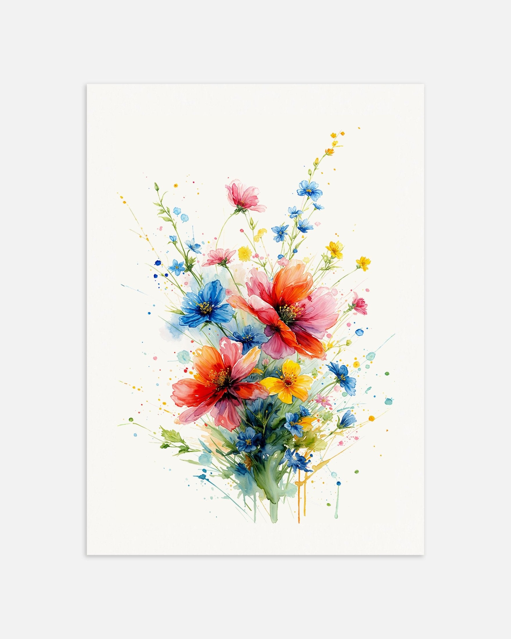 水彩画の花のポスター、サムネイル