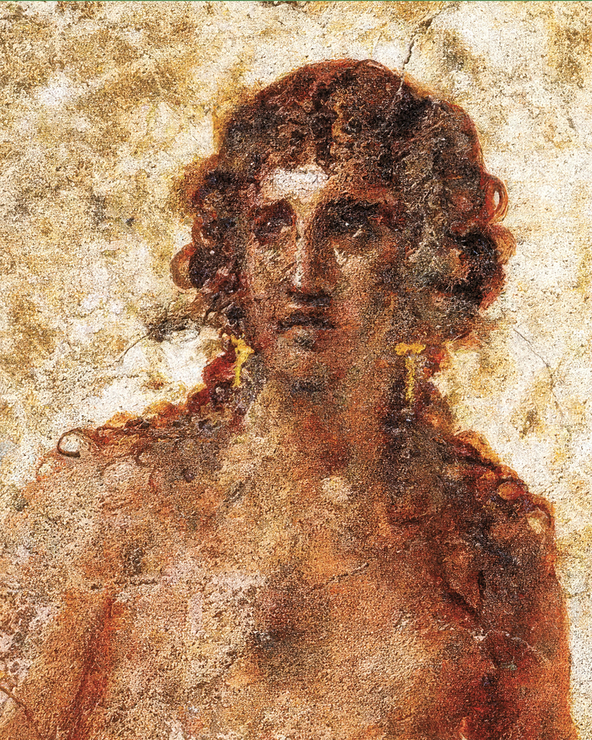 水桶を運ぶ女性のフレスコポスタ ポスター