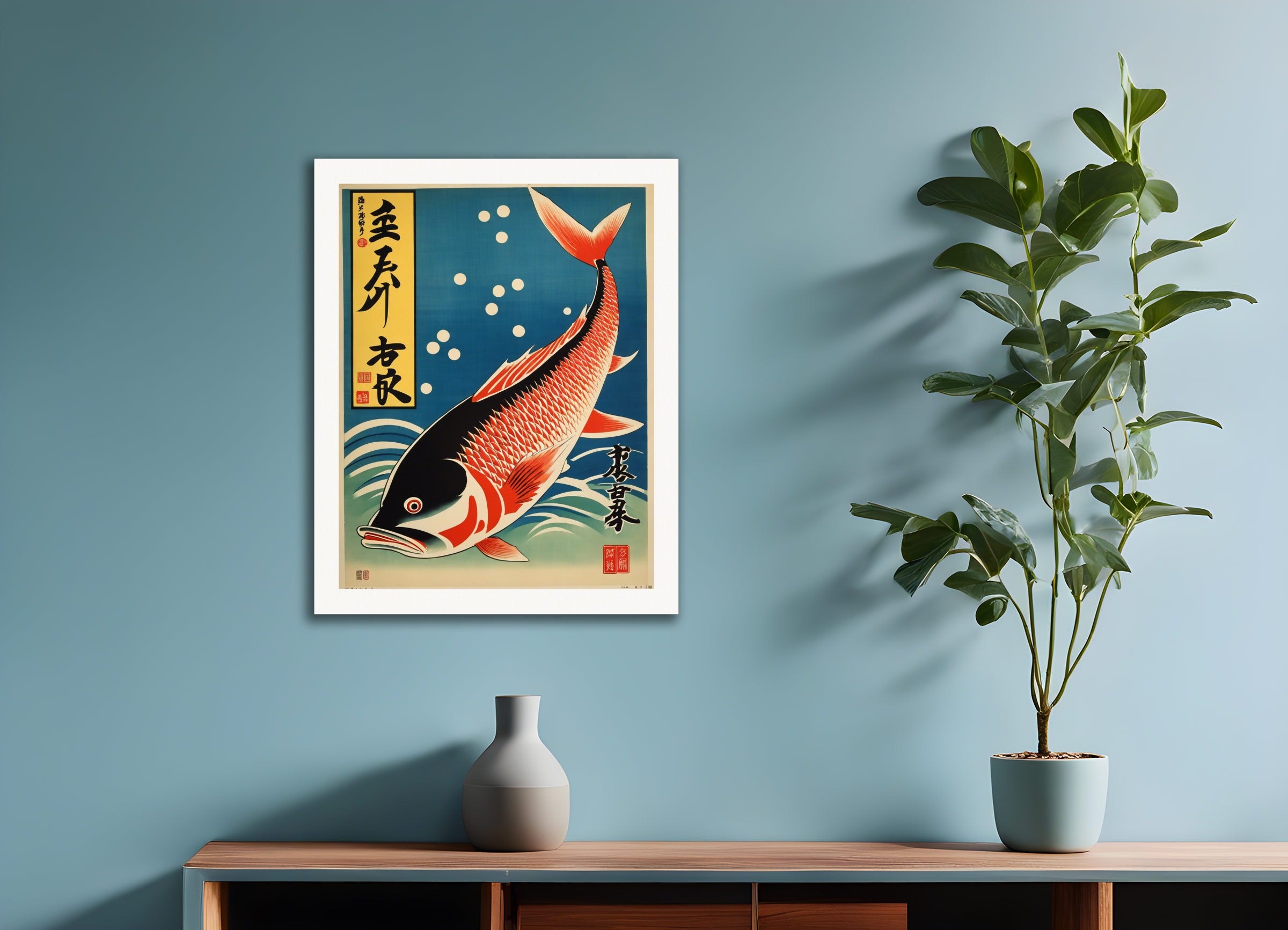 ポスター：日本のヴィンテージポスター、魚