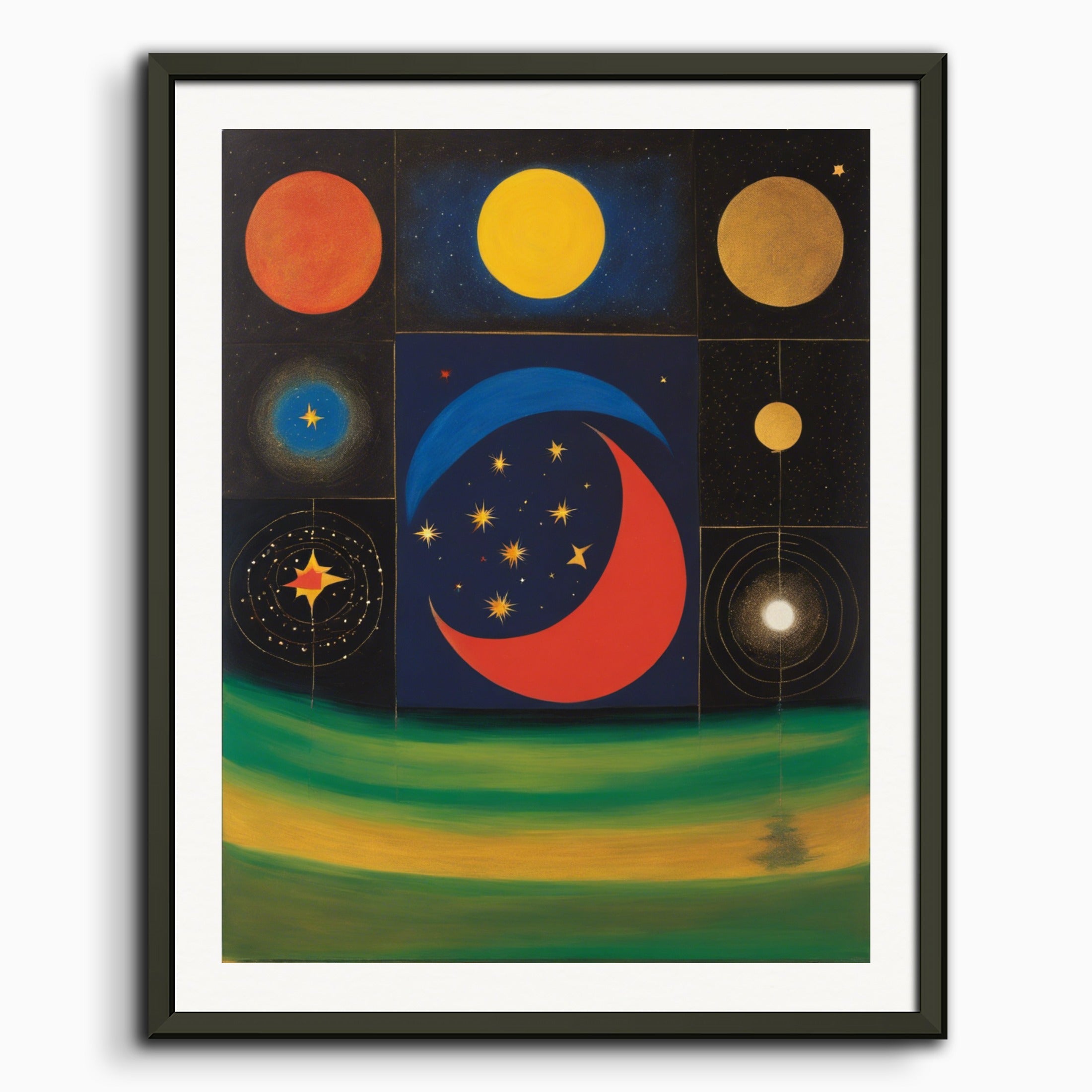 ポスター：抽象表現主義のスコットランド絵画、占星術