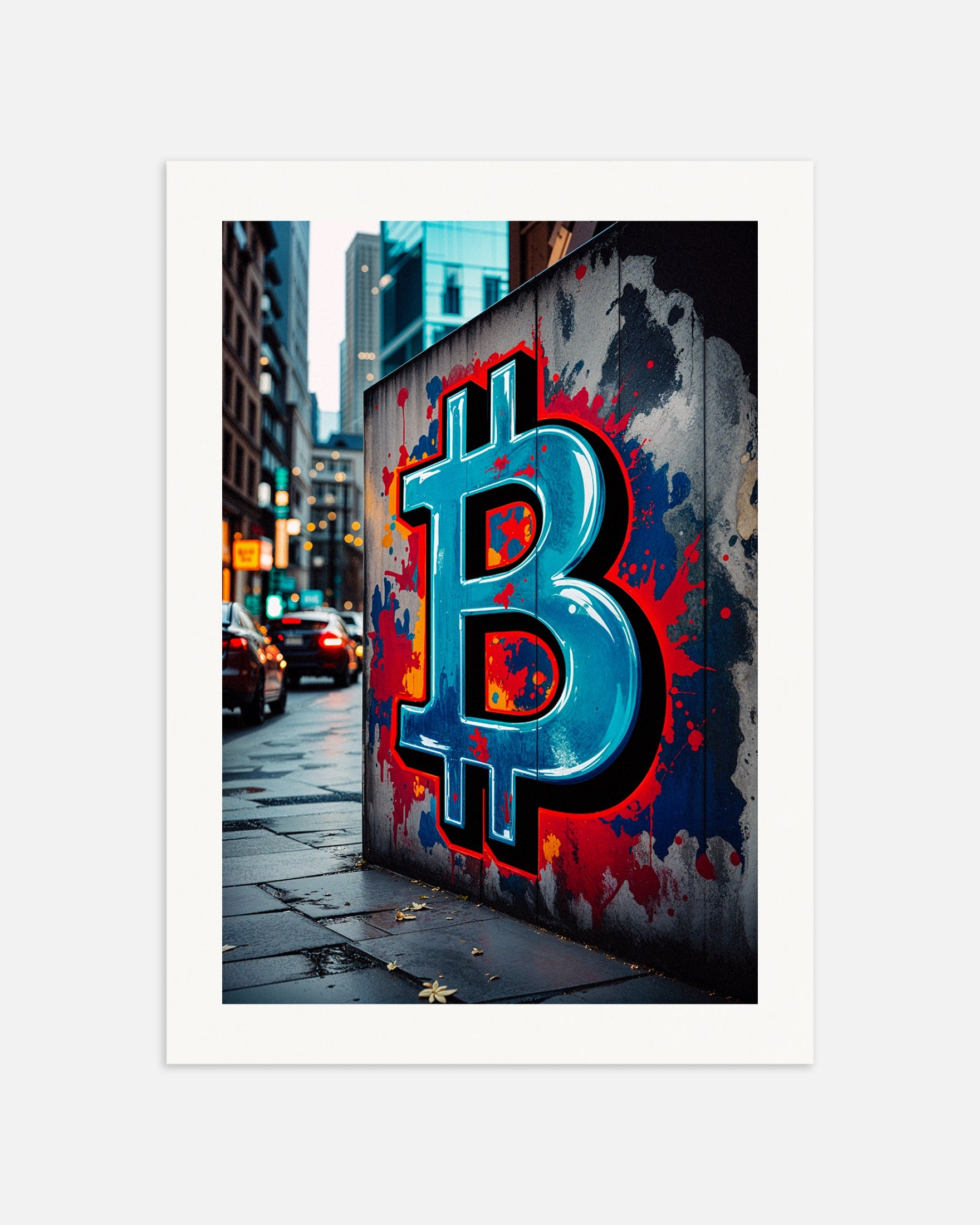 ポスター: ビットコインストリートアート, なし
