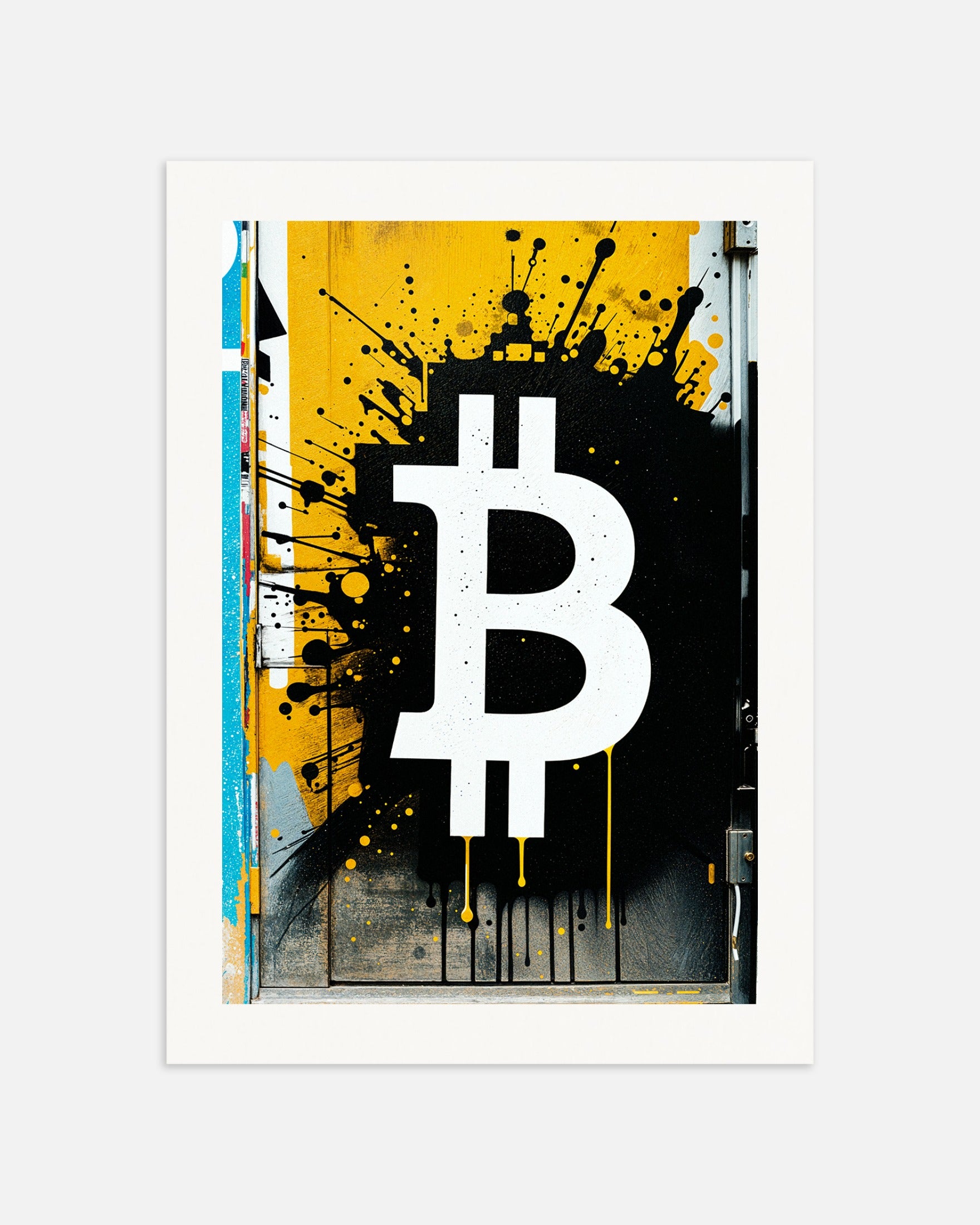 ポスター: ビットコイン、ストリートアートの壁、なし