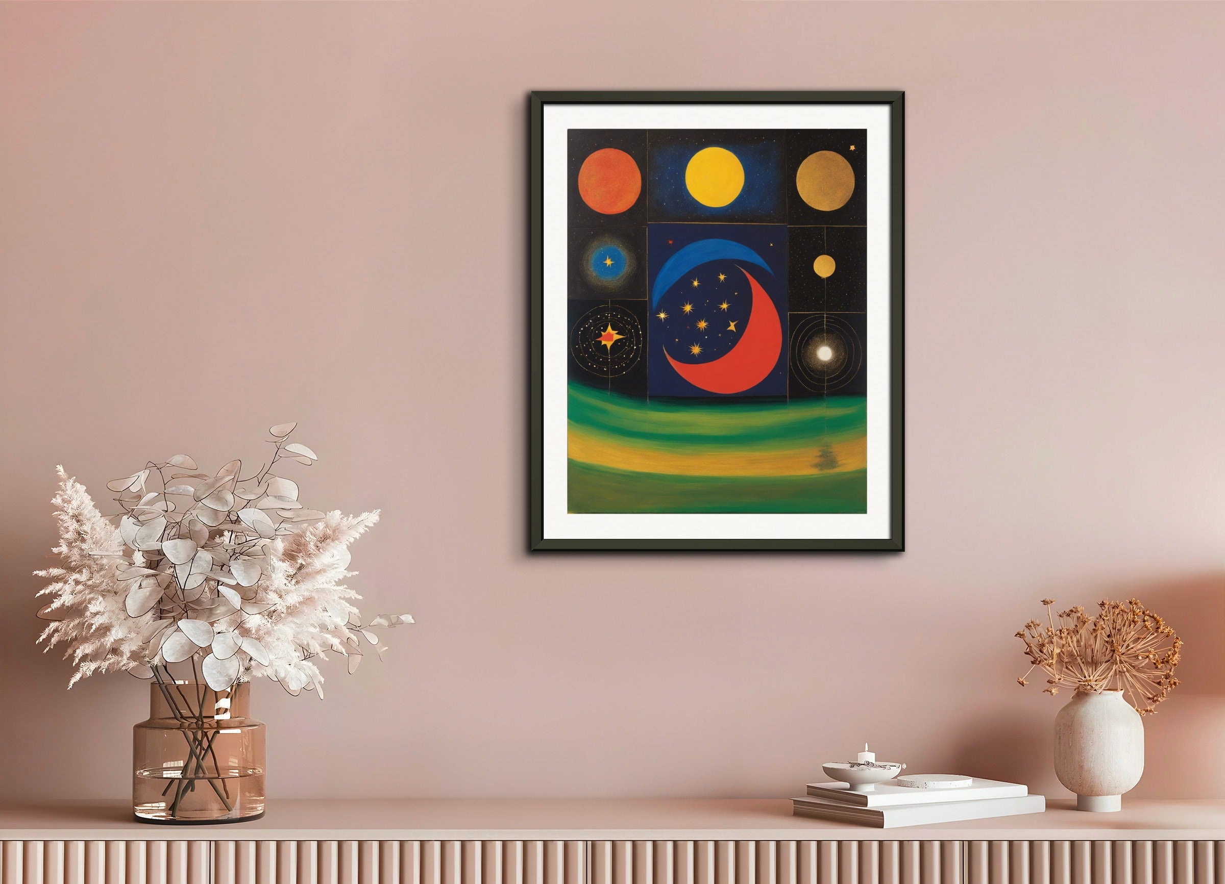 メタルフレーム付きポスター：抽象表現主義のスコットランド絵画、占星術